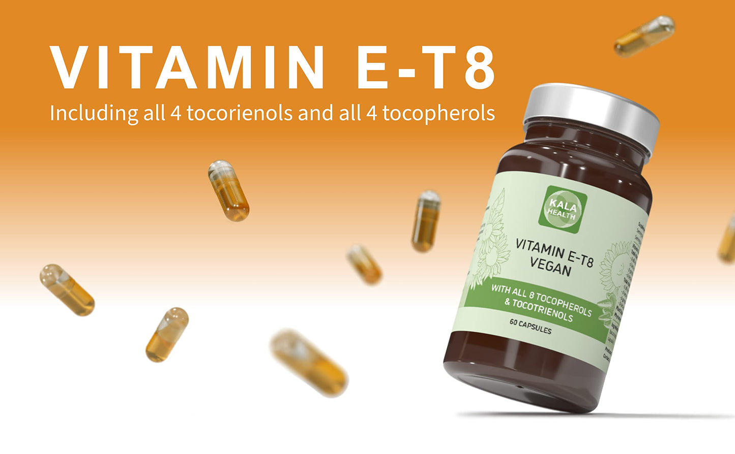 Procapsin Unique Vegan Formula with All 8 Tocopherols and Tocotrienols Vitamin E Capsule 1 Count