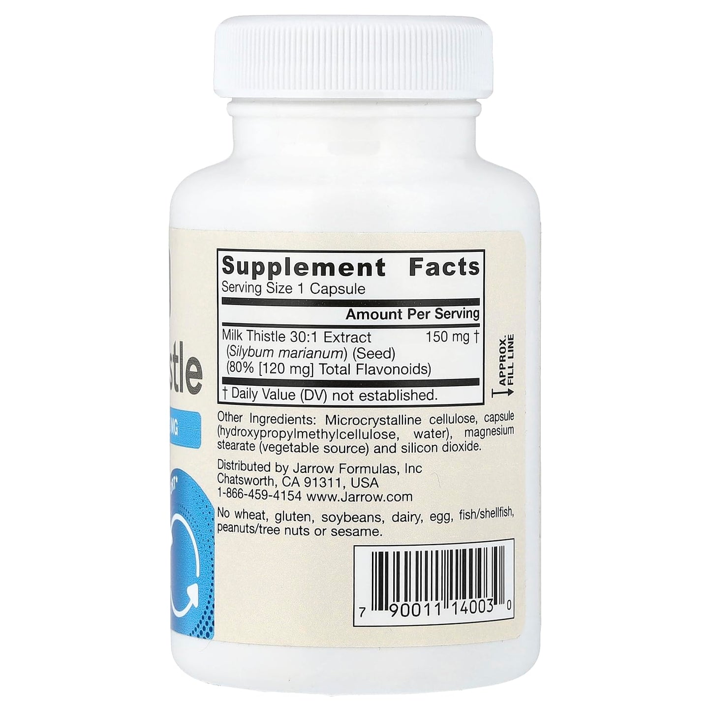 Jarrow Formulas Milk Thistle 150 mg with 30:1 Standardized Silymarin Extract Capsules, 100 Count