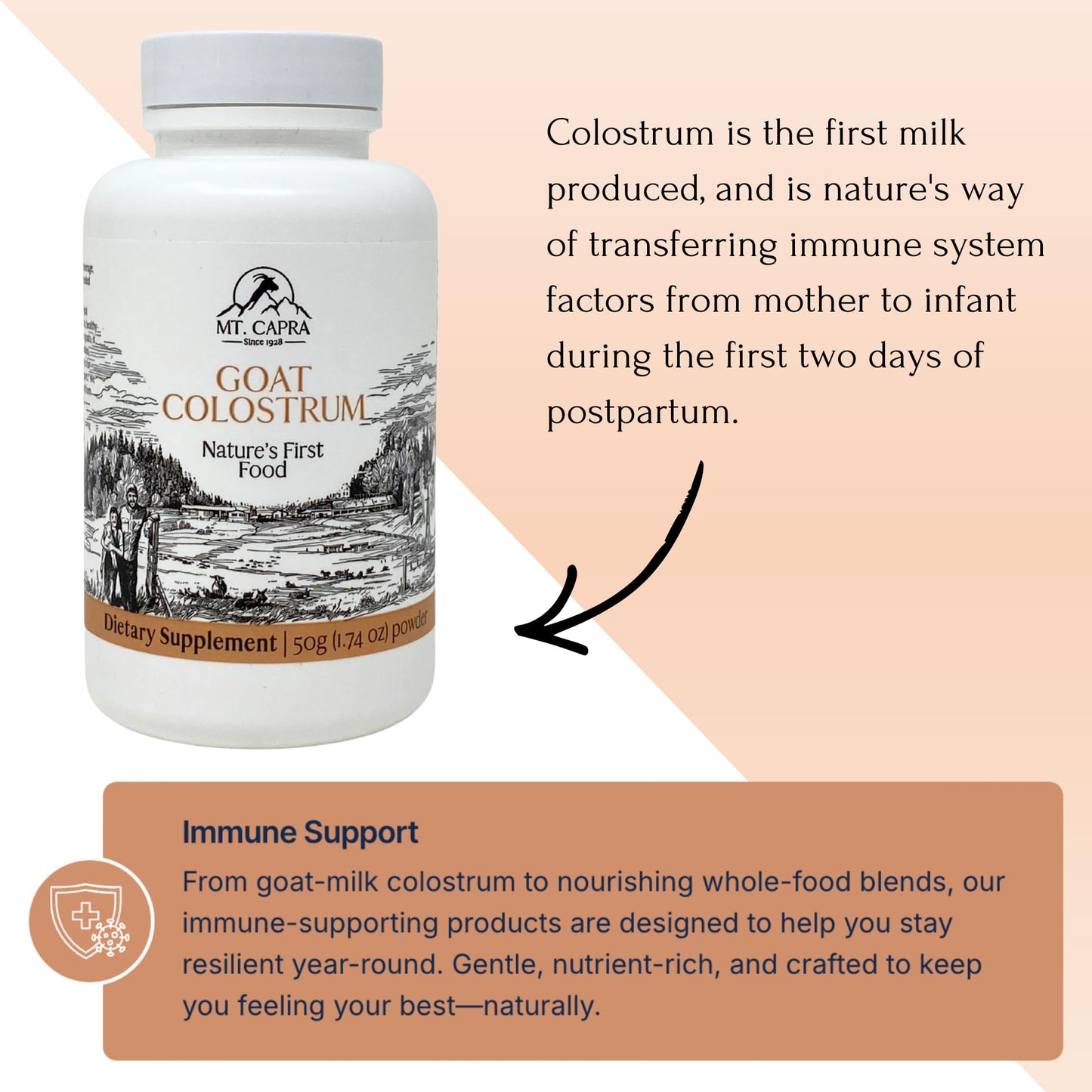 Mt. Capra Goat Colostrum Powder 1.74 oz