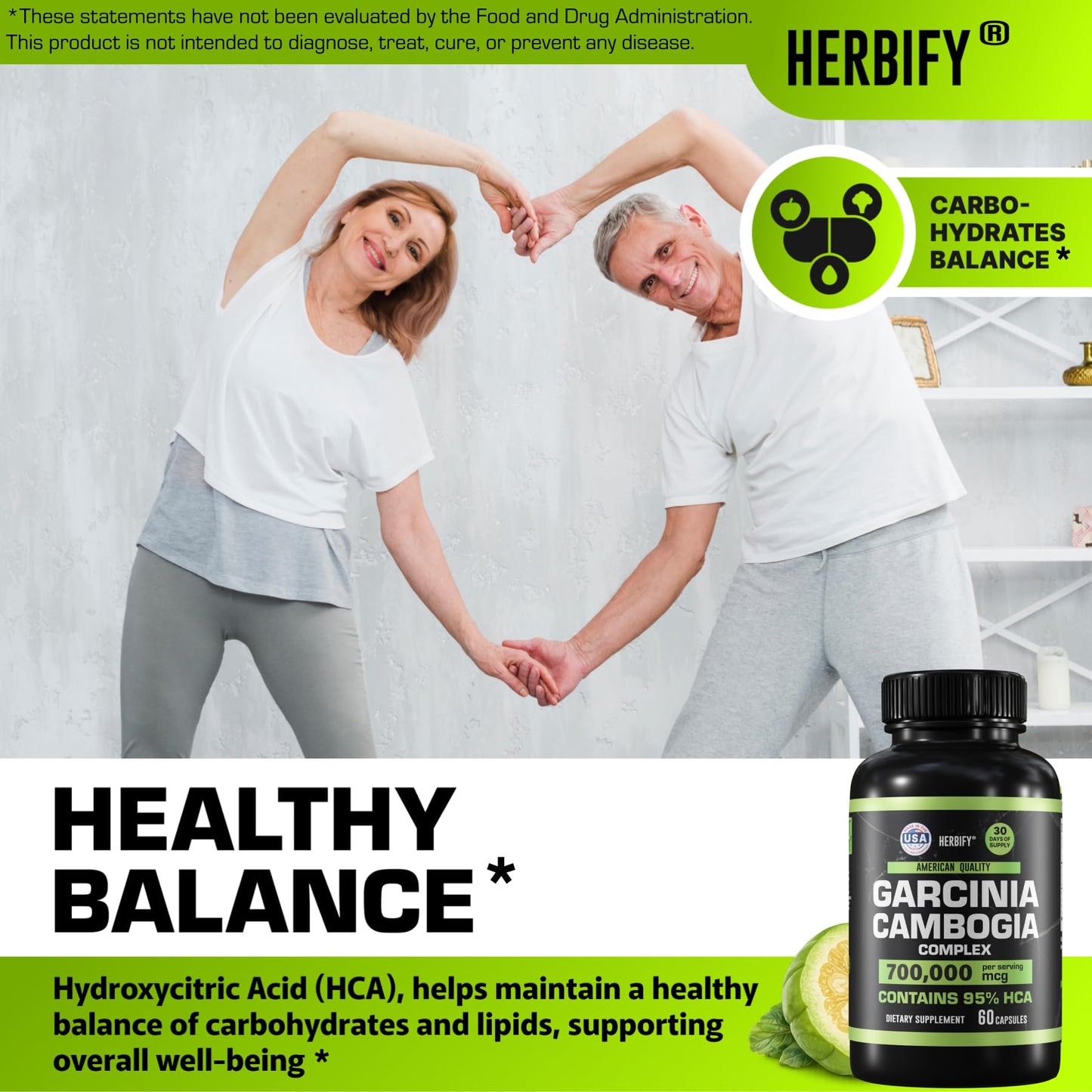 HERBIFY Garcinia Cambogia Wellness Support Capsule, 60 Count