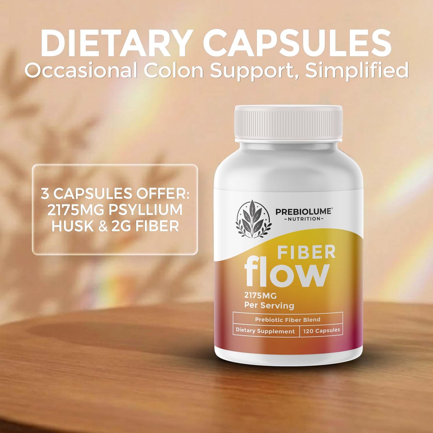 Prebiolume Psyllium Husk Capsules 120 Capsules