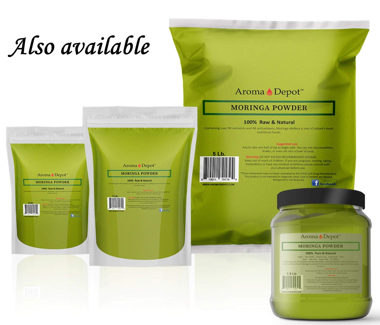 Aroma Depot Moringa Leaf Powder (Moringa Oleifera), 32 oz