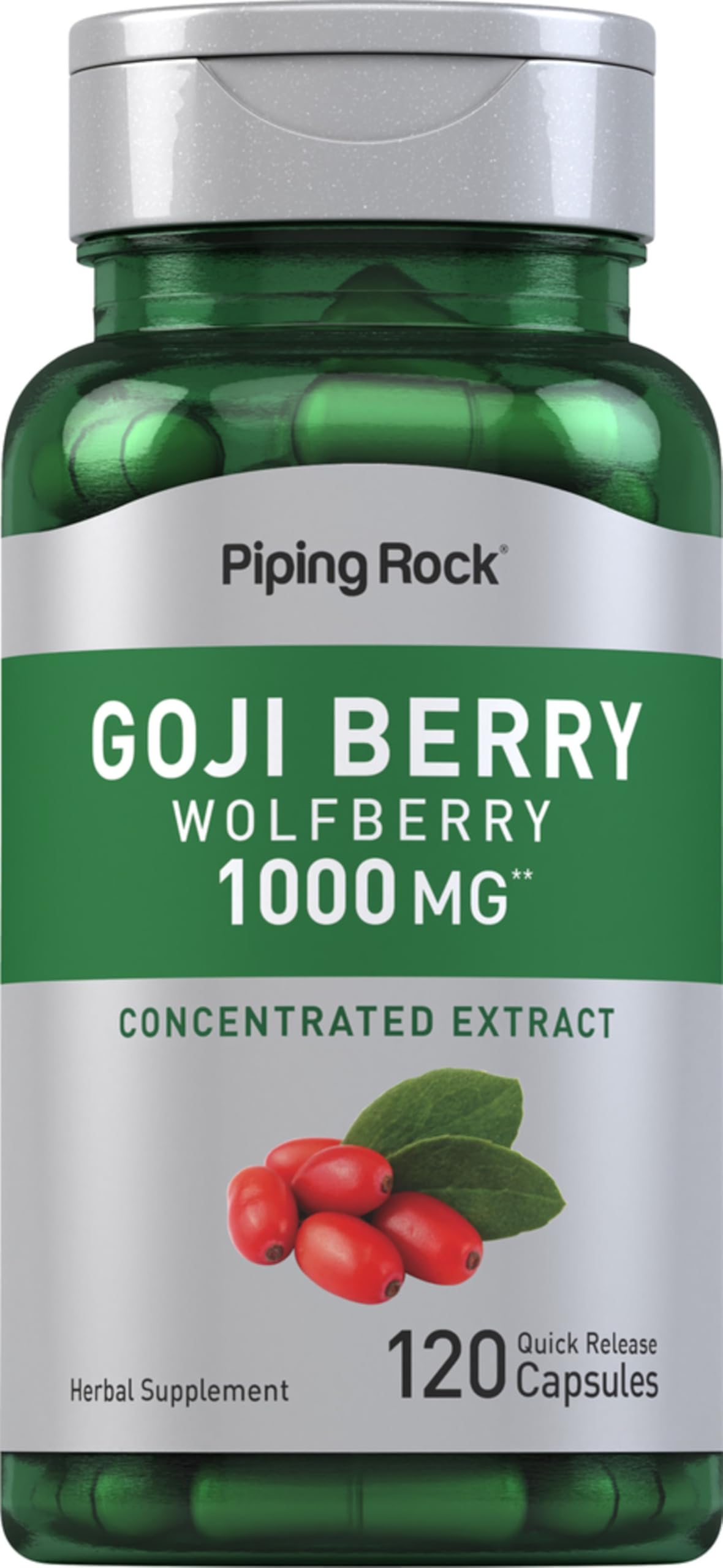 Piping Rock Goji Berry Supplement 120 Capsules