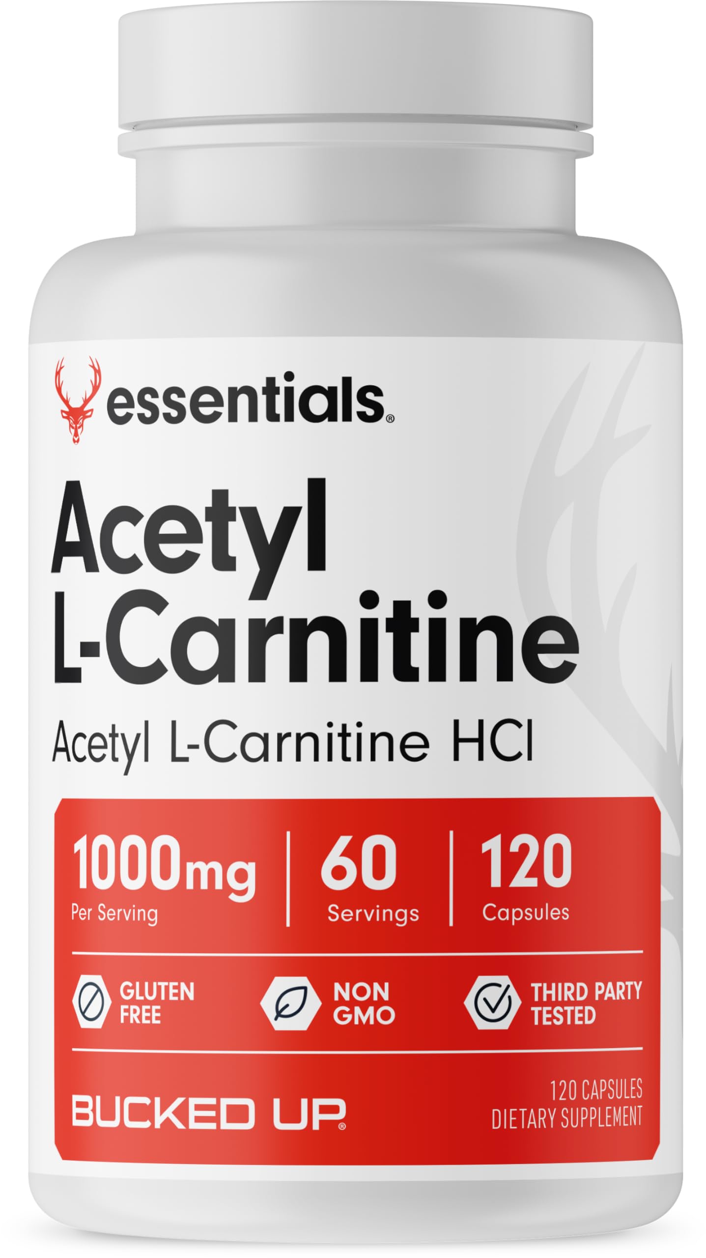 Bucked Up Acetyl L-Carnitine 1000mg, 120 Capsules