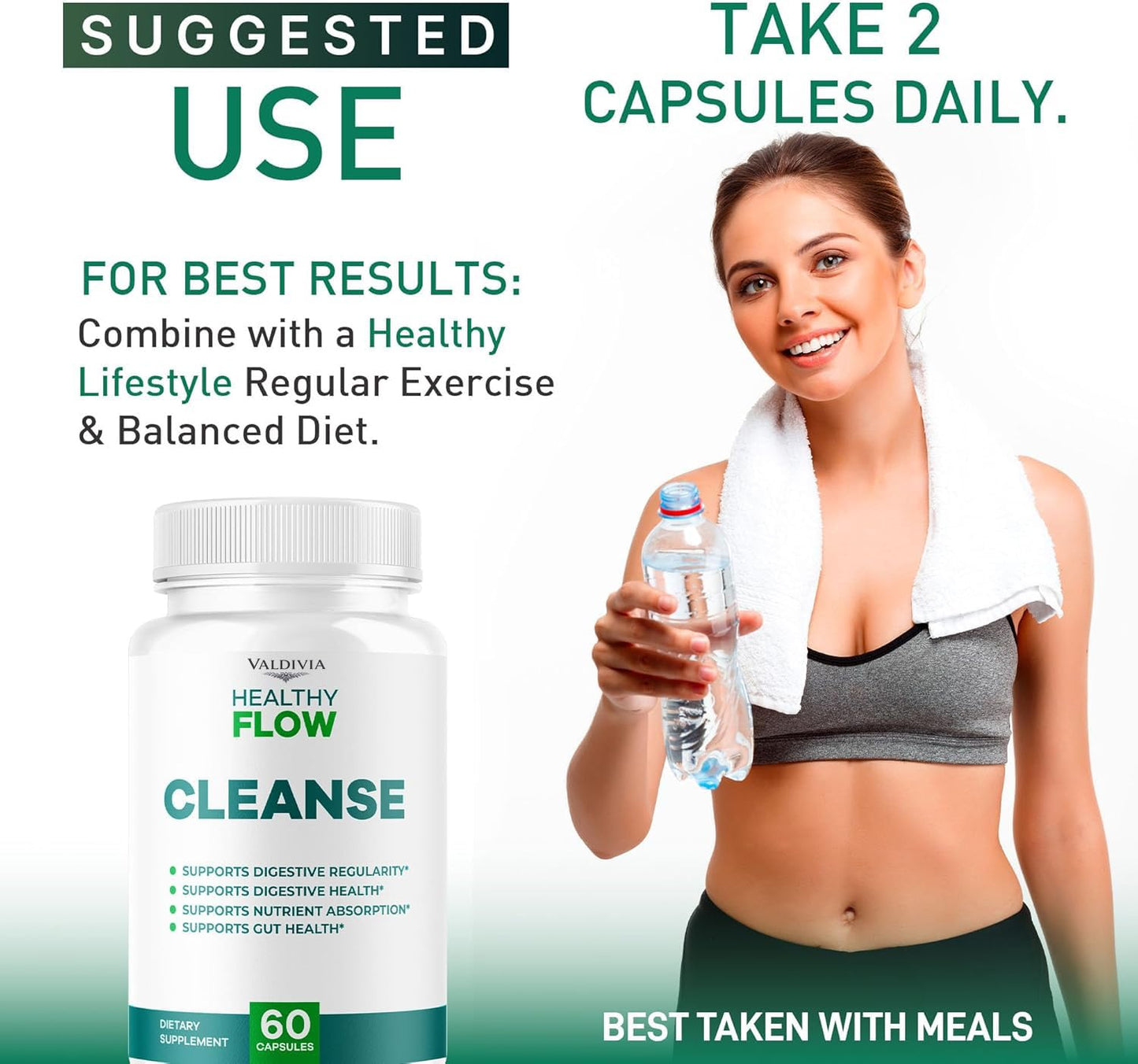 Valdivia Healthy Flow Cleanse Capsules, 300 Capsules