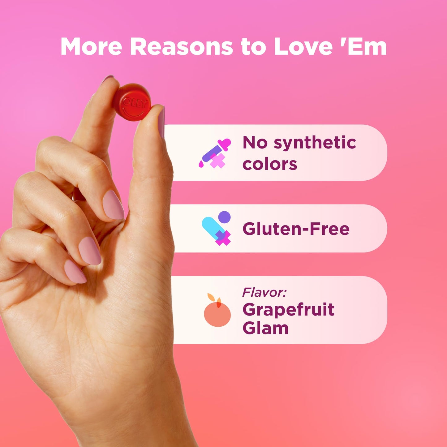 OLLY Hair Skin and Nails Gummy 60 Count