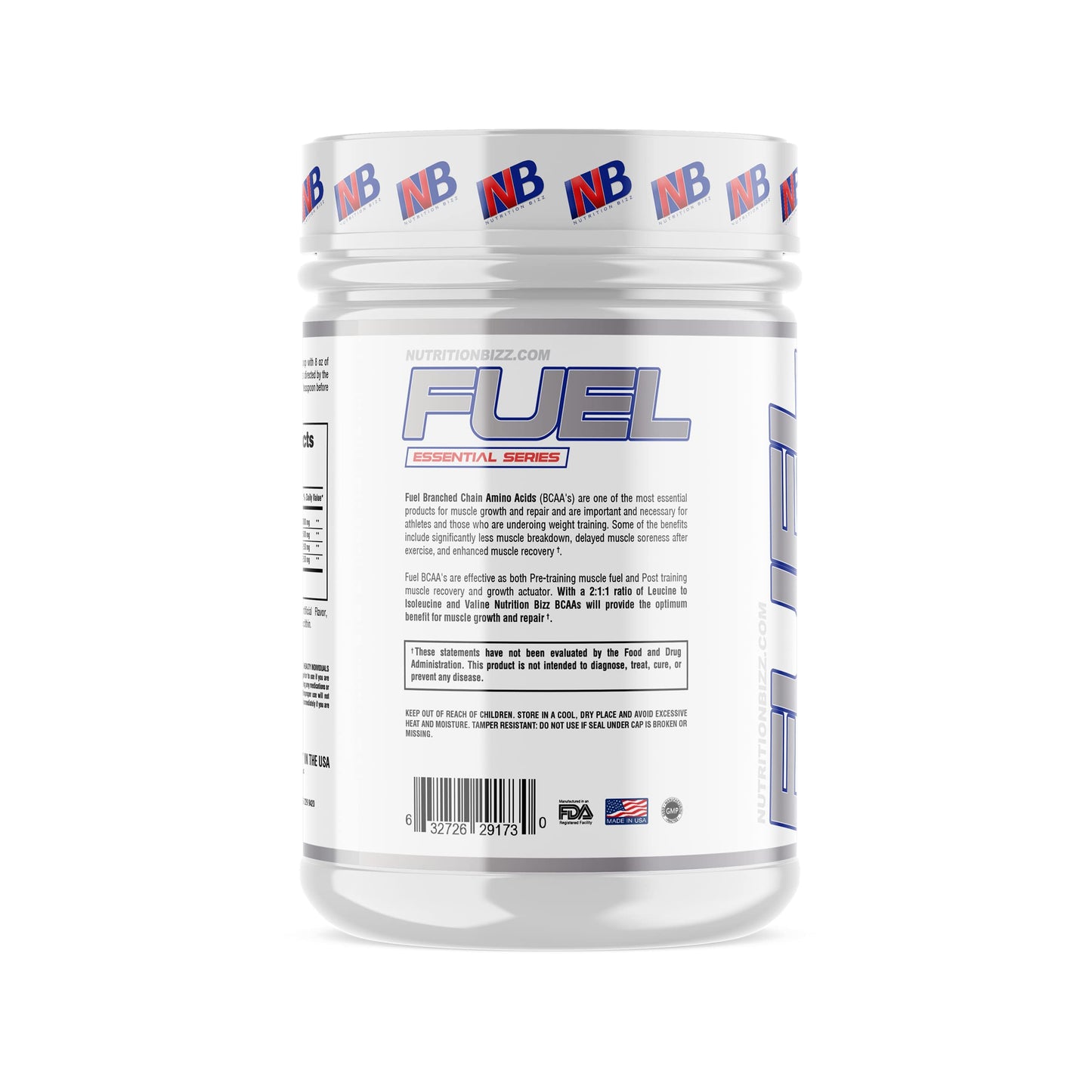 NutritionBizz BCAA Powder, 5 g BCAAs, 8 oz