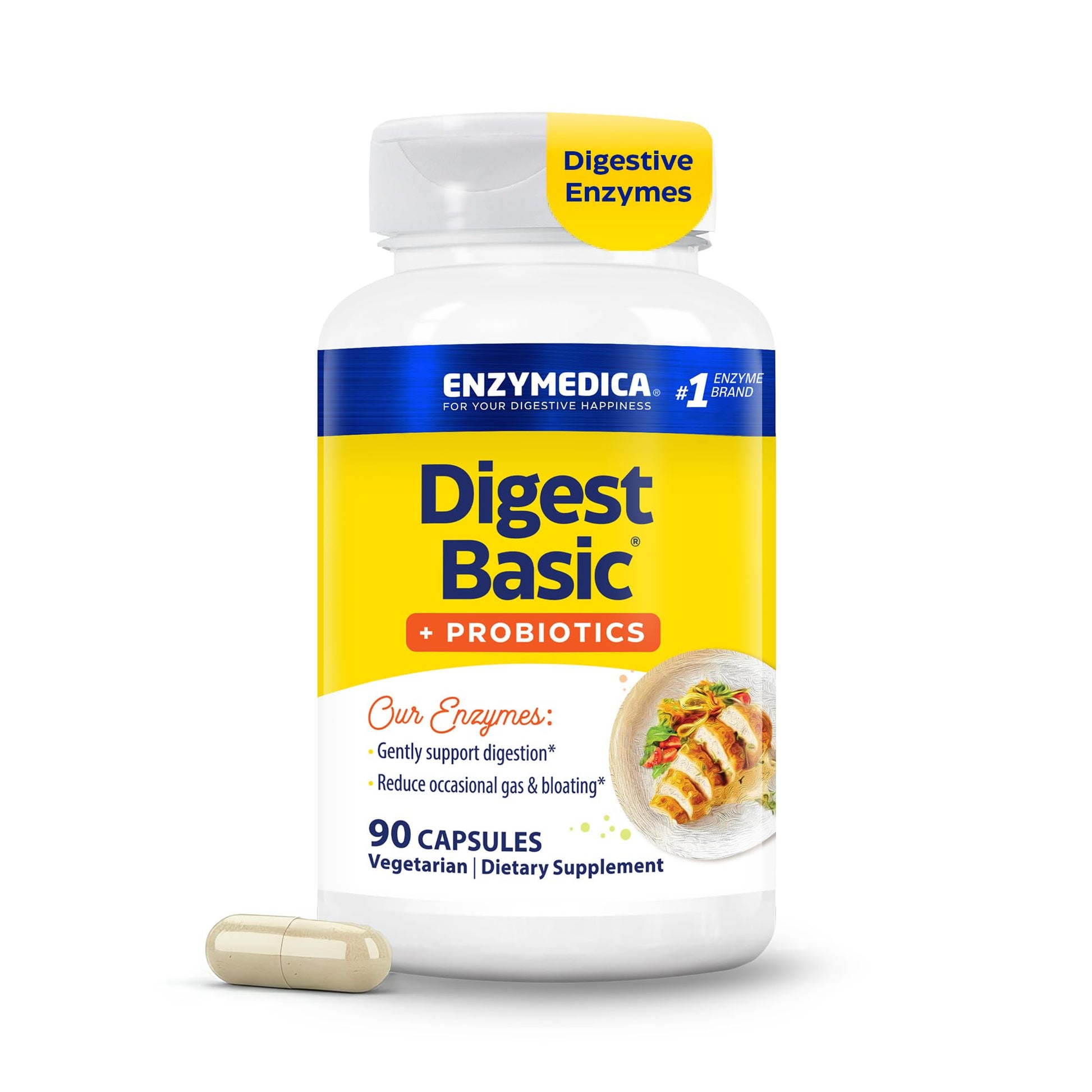 ENZYMEDICA Digest Basic + Probiotics Capsules, 90 Count