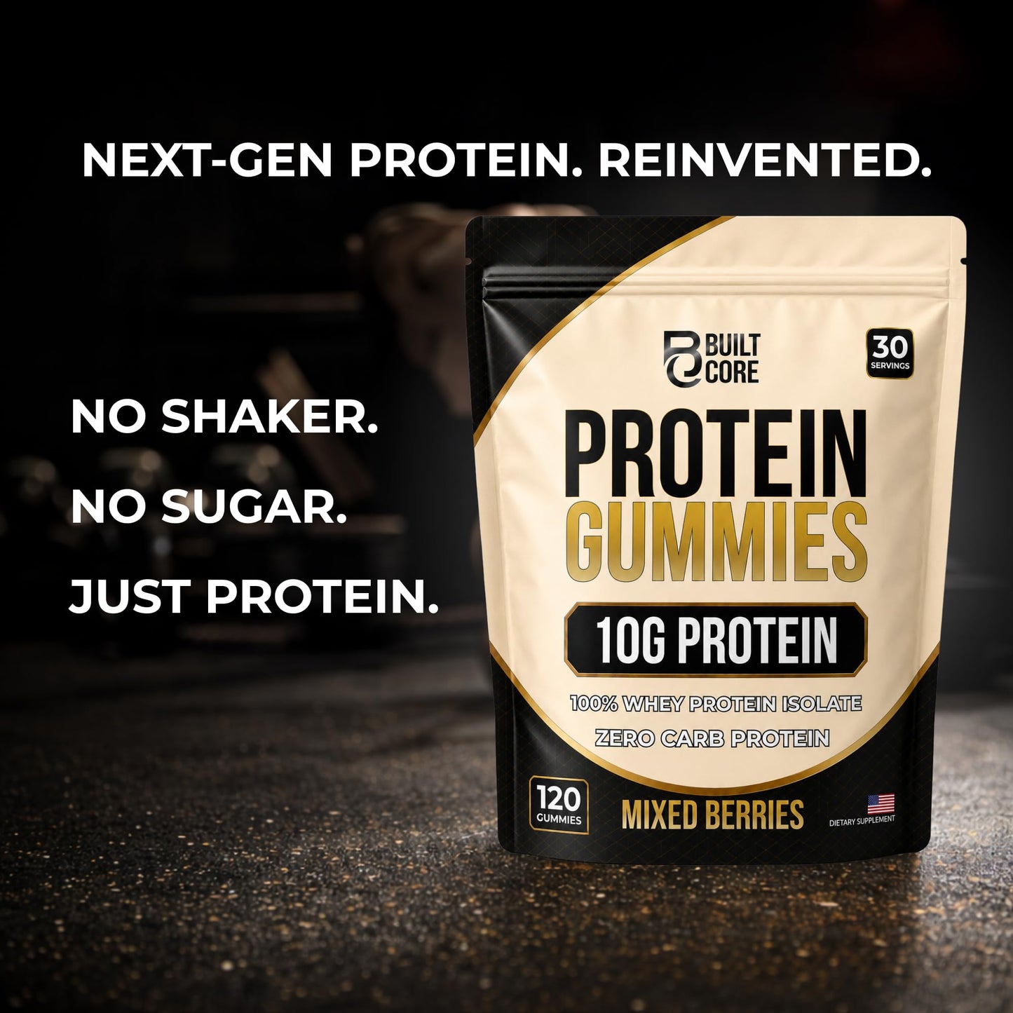 BuiltCore Whey Isolate Protein Gummies, 120 Count