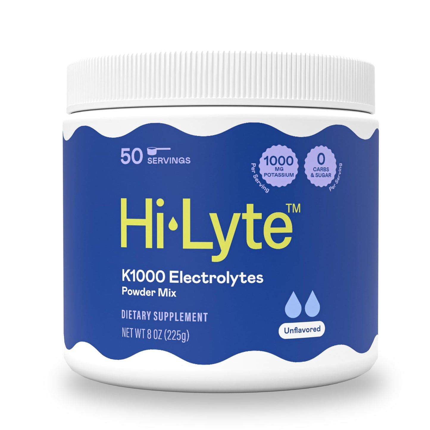 Hi-Lyte K1000 Electrolytes Powder Mix Unflavored Keto & Performance, 8 Ounce