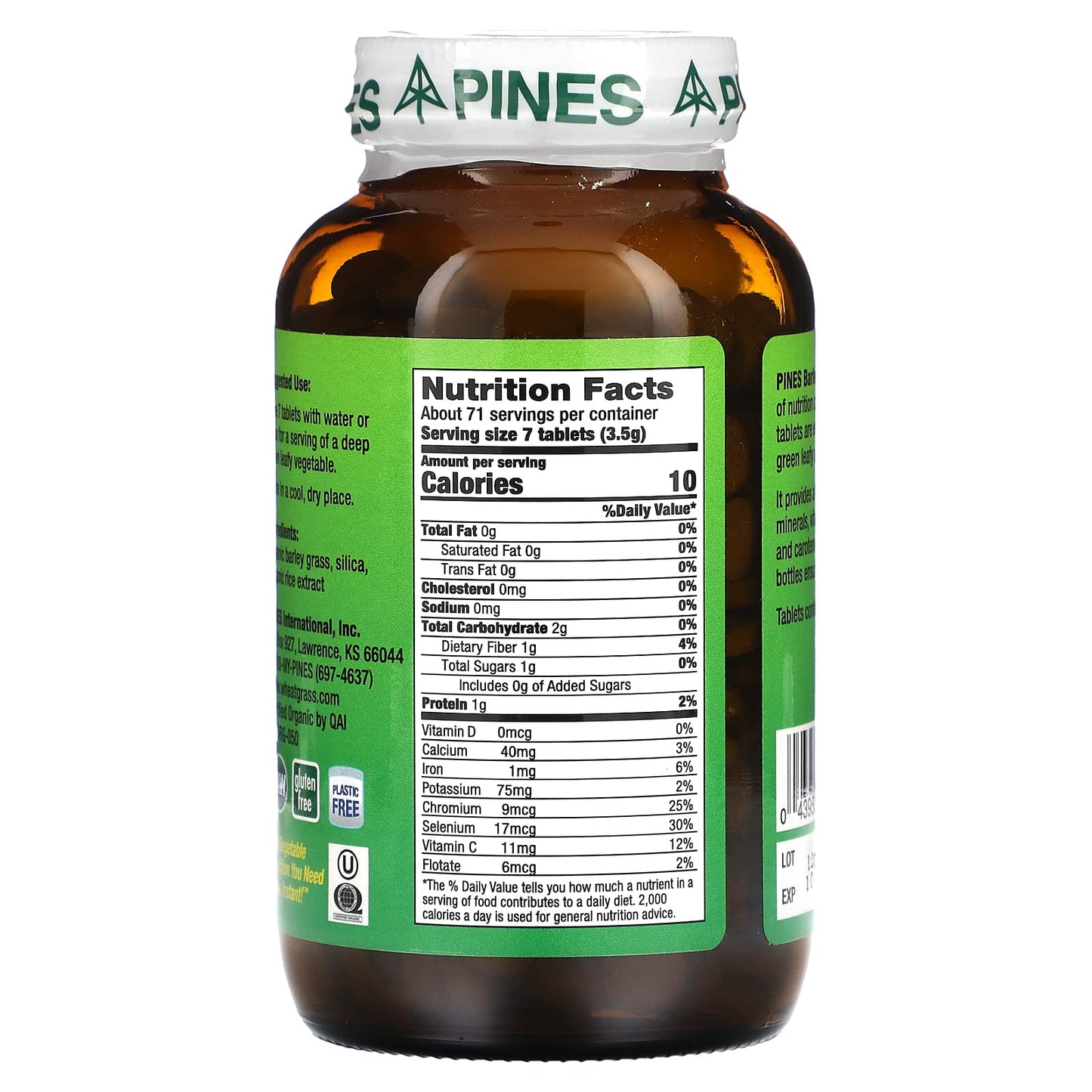 Pines Barley Grass Tablets, 500 Tablets