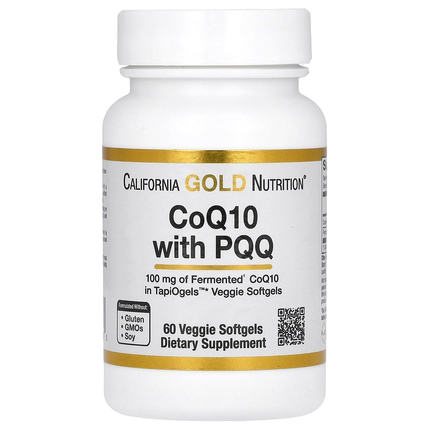California Gold Nutrition CoQ10 with PQQ, Ubiquinone USP, Tapioca Veggie Softgels, 100 mg, 60 Softgels
