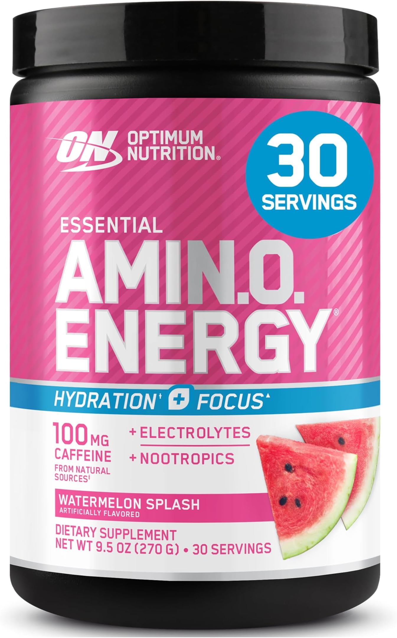 Optimum Nutrition Amino Energy Powder Plus Focus Watermelon, 57