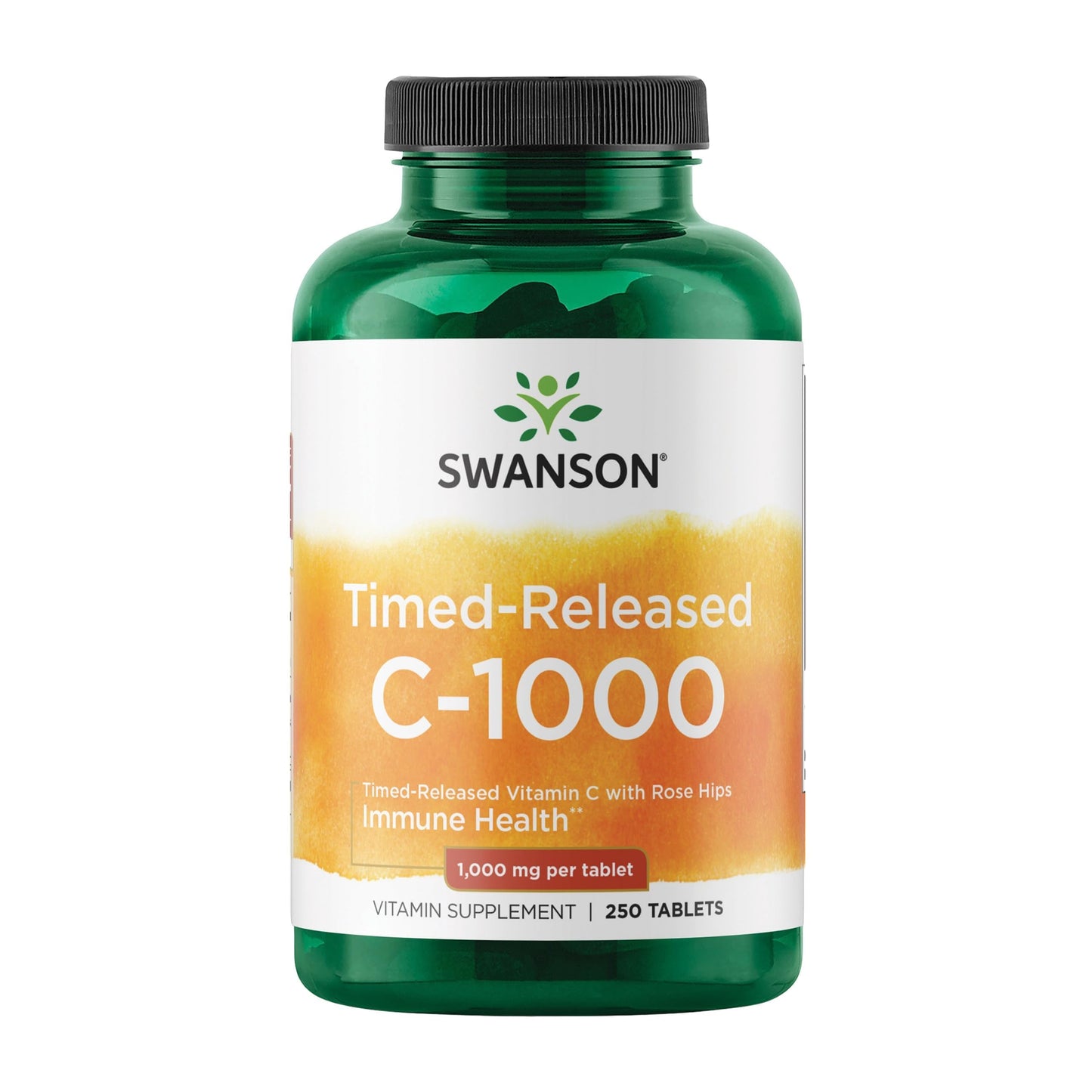 Swanson Vitamin C with Rose Hips 1000 mg Timed-Release Tablets 250 Tablets