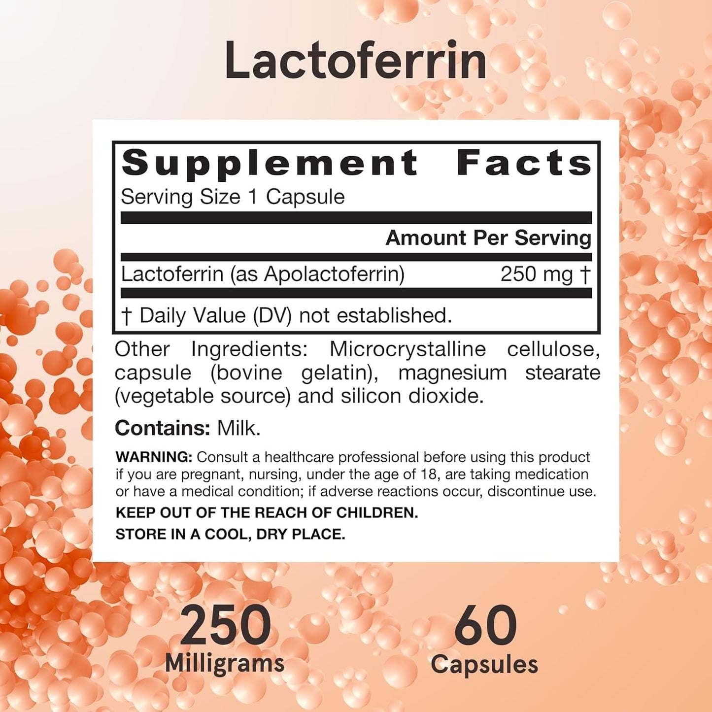 Jarrow Formulas Lactoferrin 250 mg Capsules 120