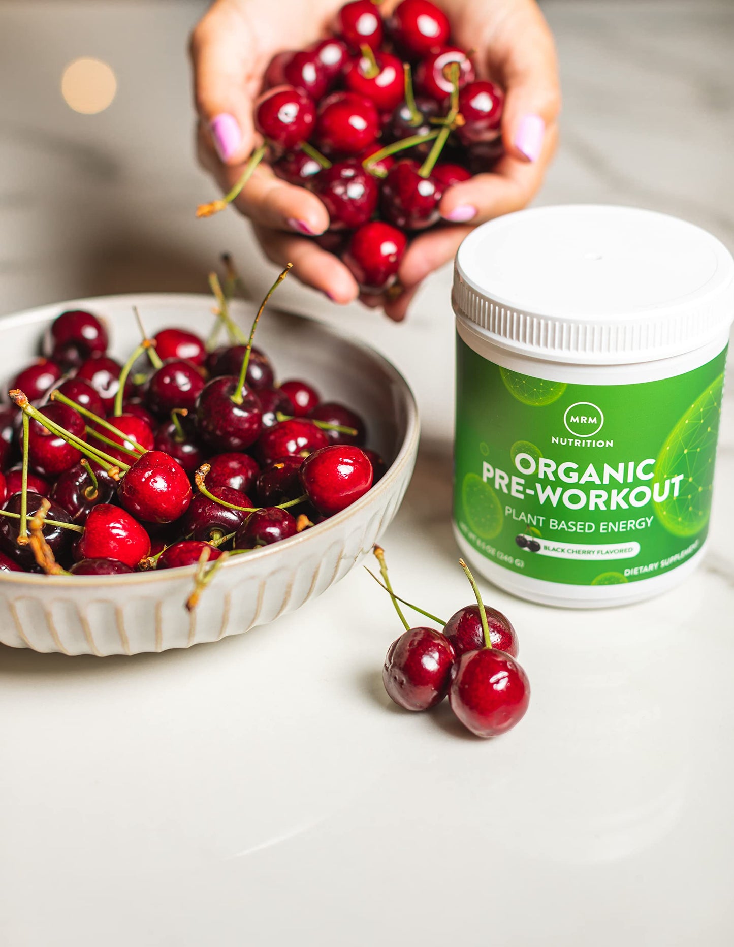 MRM Organic Pre-Workout Powder Black Cherry 8.5 Ounce