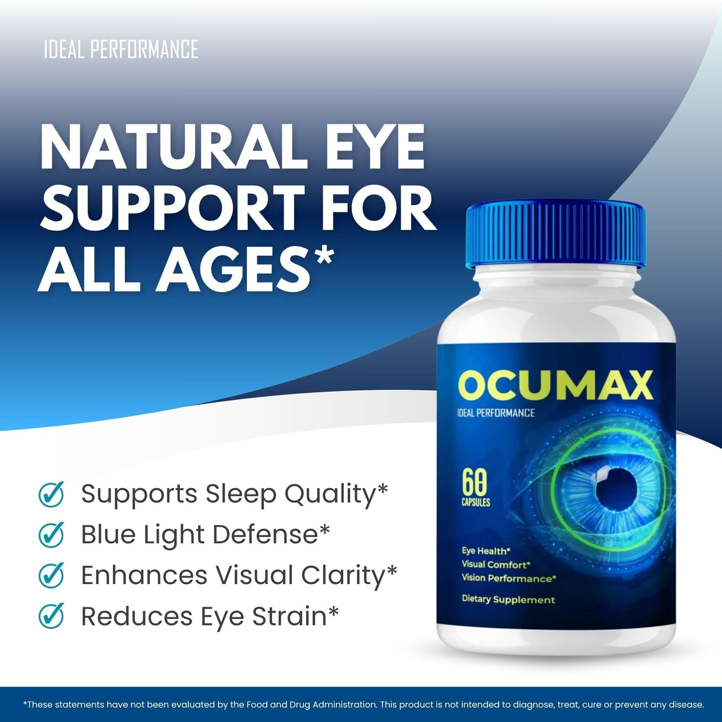 IDEAL PERFORMANCE Ocumax Vision Care Eye, 300 Capsules
