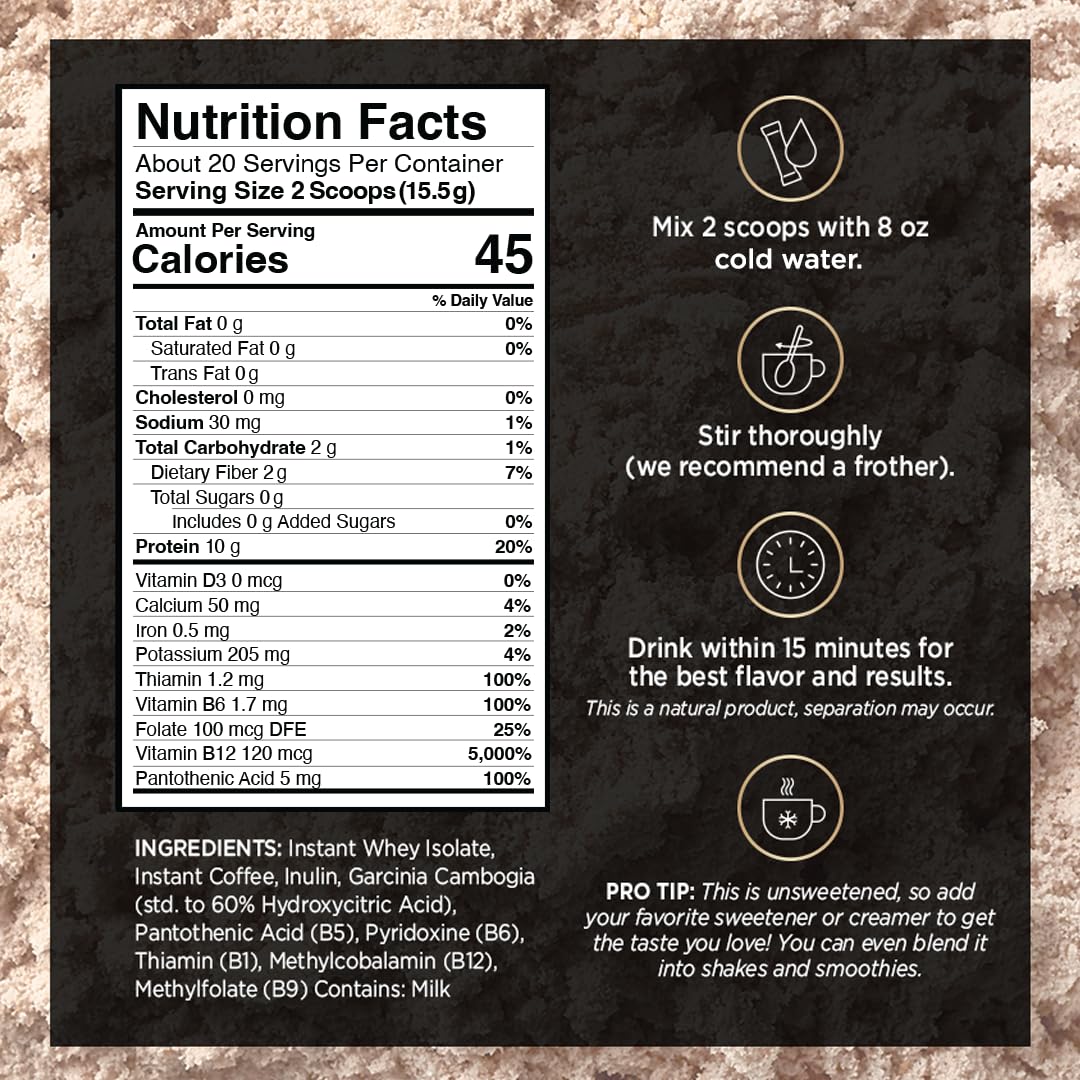 VitaCup Slim Protein Coffee Shake Powder, 33 Servings