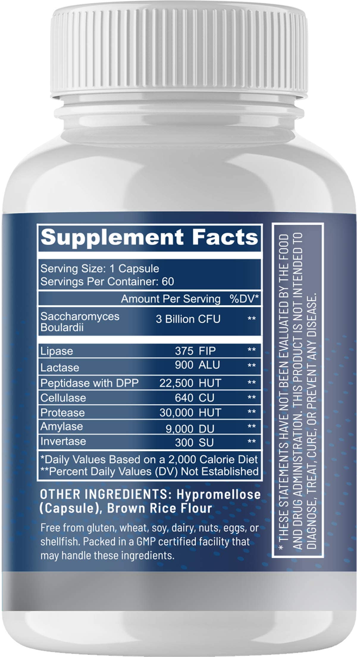 Peak Biome Bowel Guard Plant-Based Digestive Enzyme Supplements with Probiotics 60 Capsules