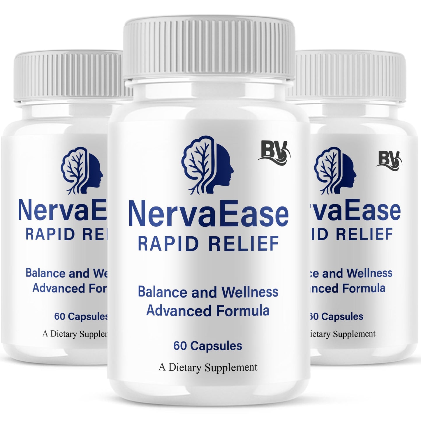 BLUE VIBE NervaEase Premium Health & Wellness Nootropic Capsule, 180 Capsules