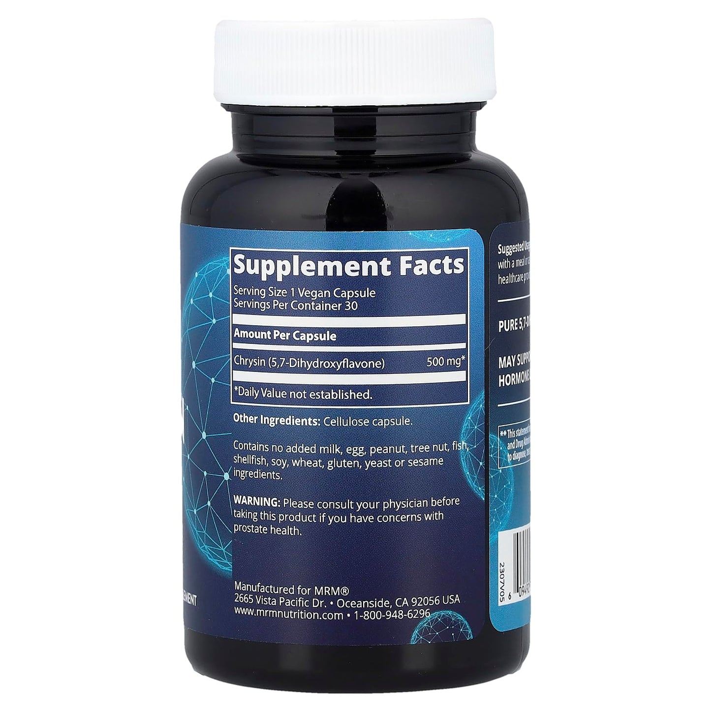 MRM Chrysin 500mg Capsule, 30 Count