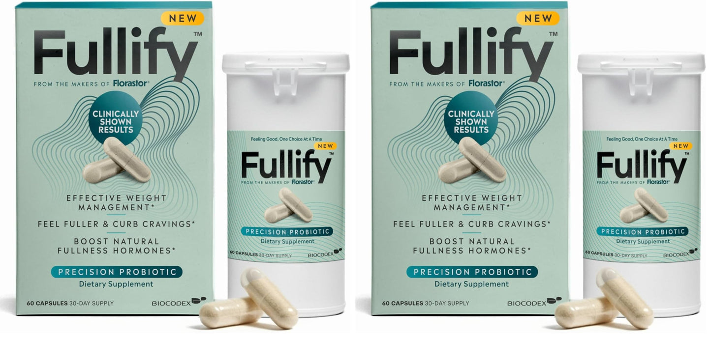 Fullify Weight Management Probiotics for Women and Men Clinically Shown to Curb Cravings with Hafnia Alvei HA4597, Chromium & Zinc Capsules 120