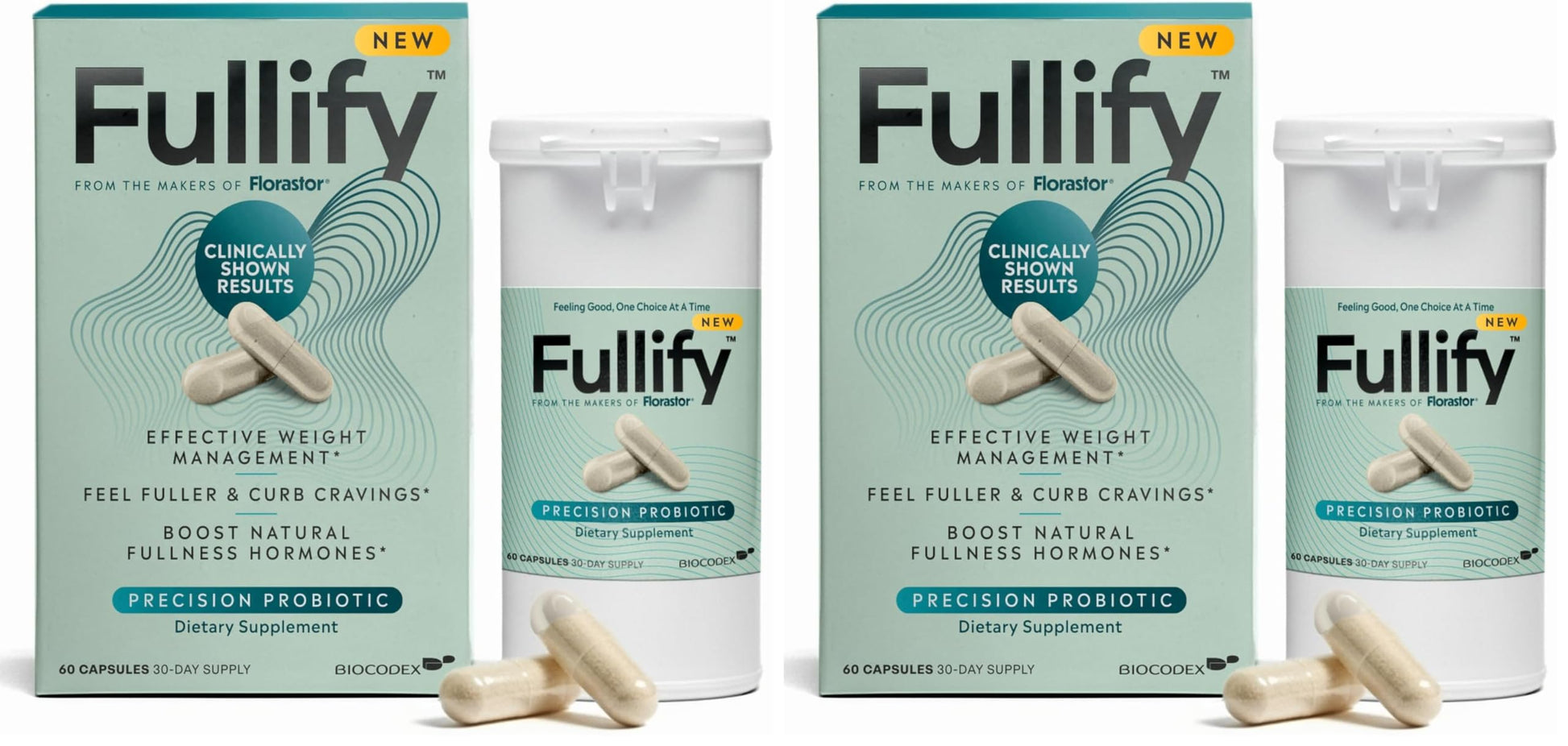 Fullify Weight Management Probiotics for Women and Men Clinically Shown to Curb Cravings with Hafnia Alvei HA4597, Chromium & Zinc Capsules 120