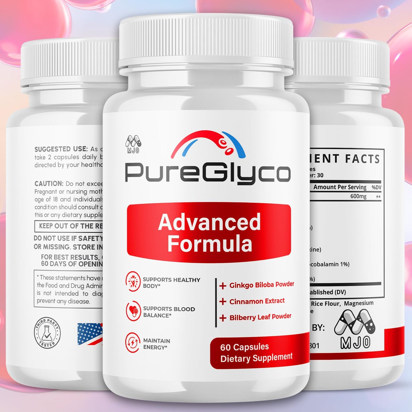 MJO Pure Glyco Capsules 180 Capsules