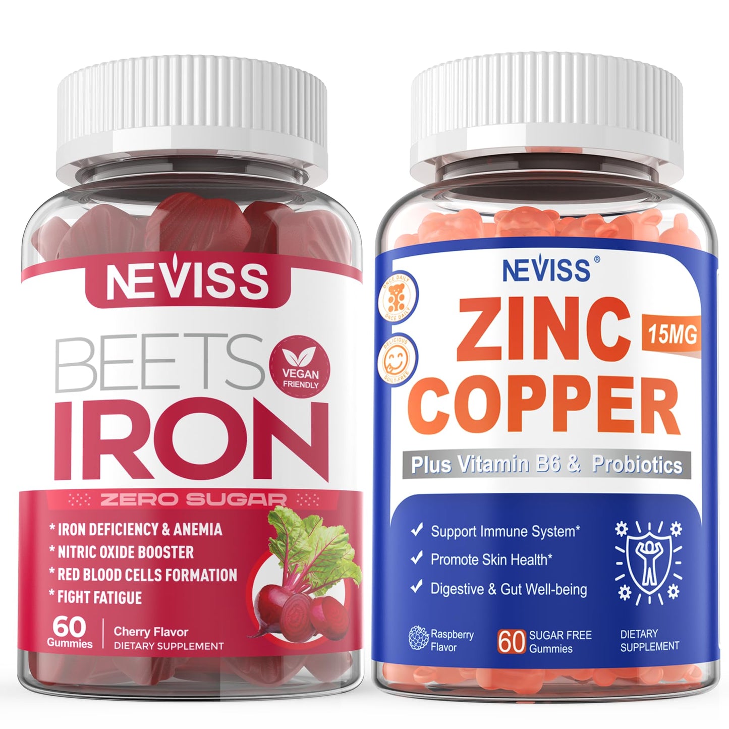 NEVISS Iron + Zinc Copper Gummies