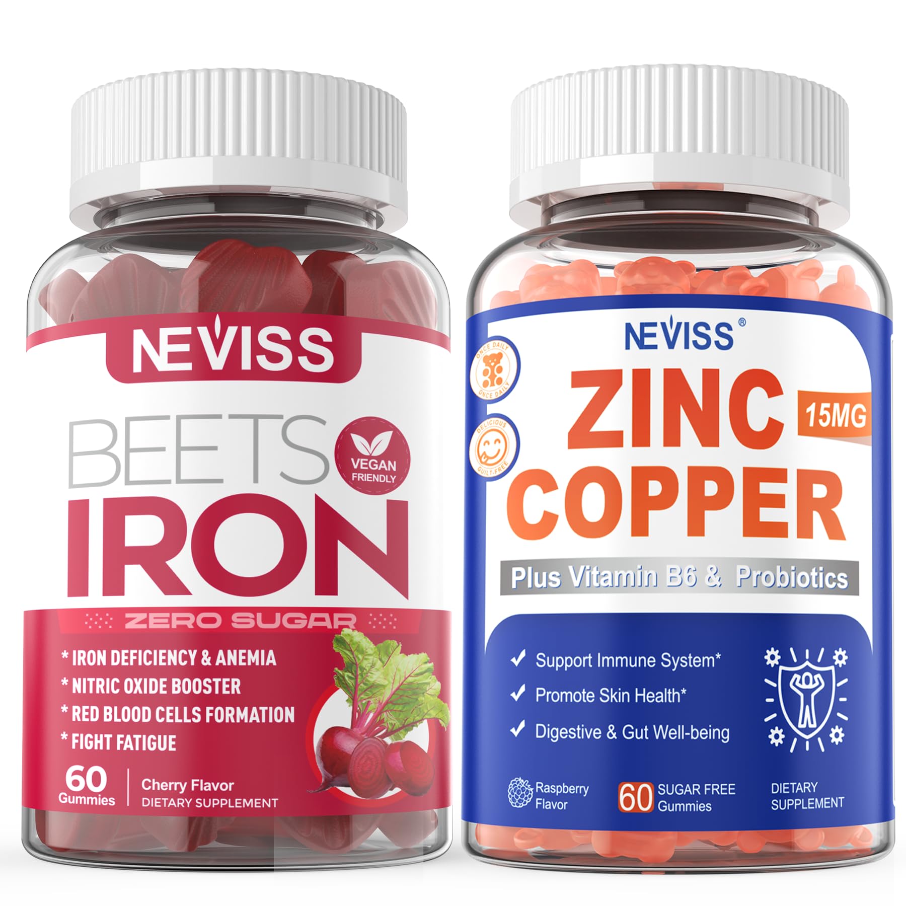 NEVISS Iron + Zinc Copper Gummies