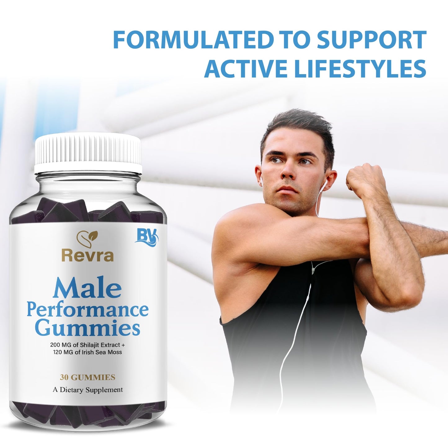 BLUE VIBE Revra Daily Performance Support Gummy Supplement, 30 Gummies