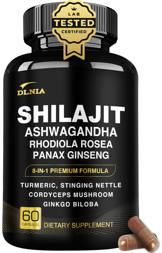 DLNIA 8-in-1 Shilajit Capsule 60 Count