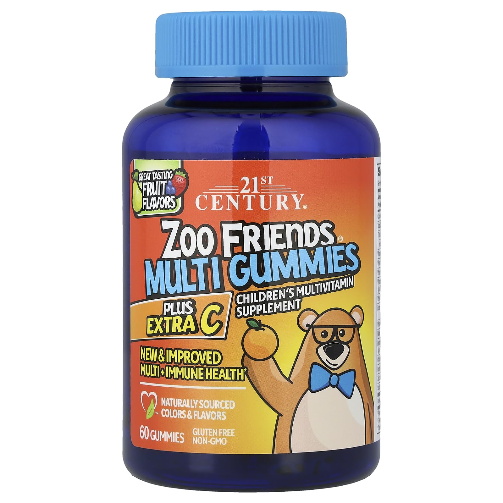 21st Century Zoo Friends Multi Gummies Plus Extra C 60 Count
