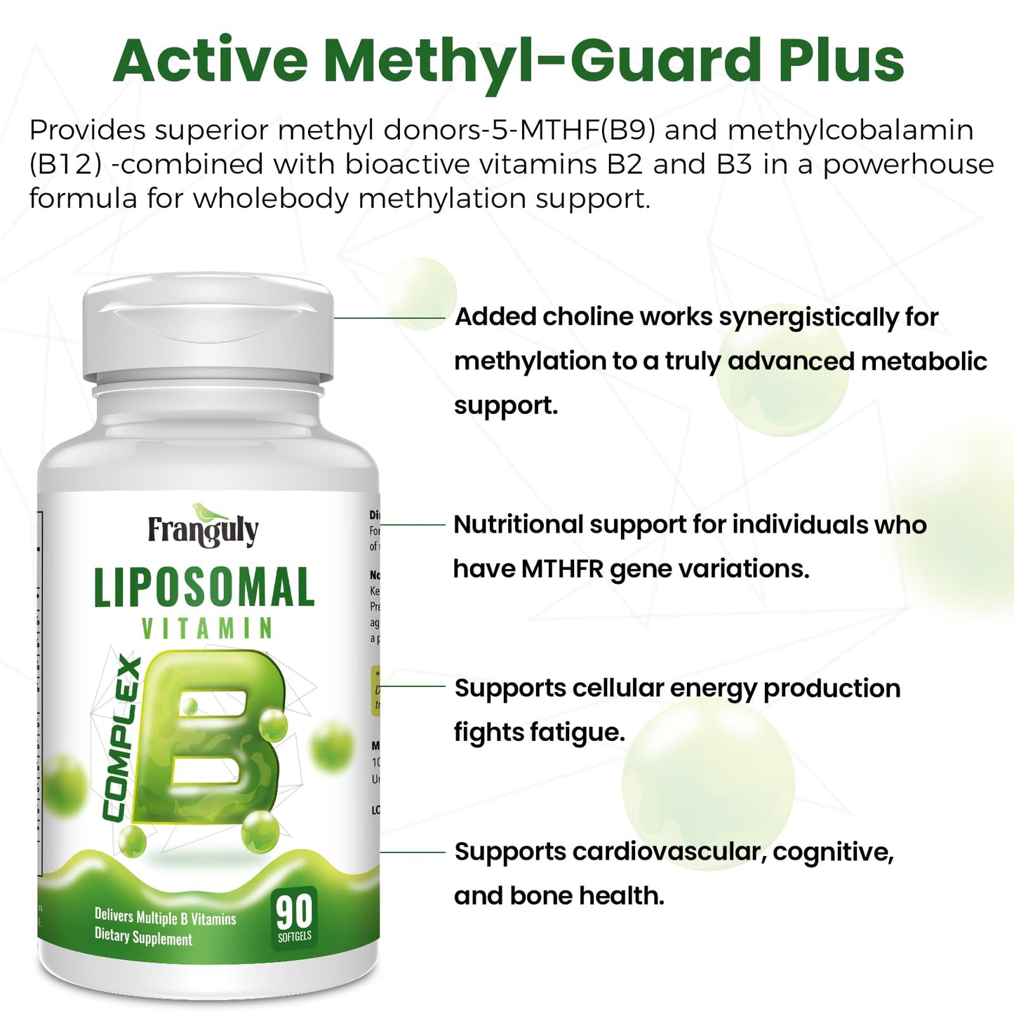 Franguly Liposomal B Complex Softgels 270 Count