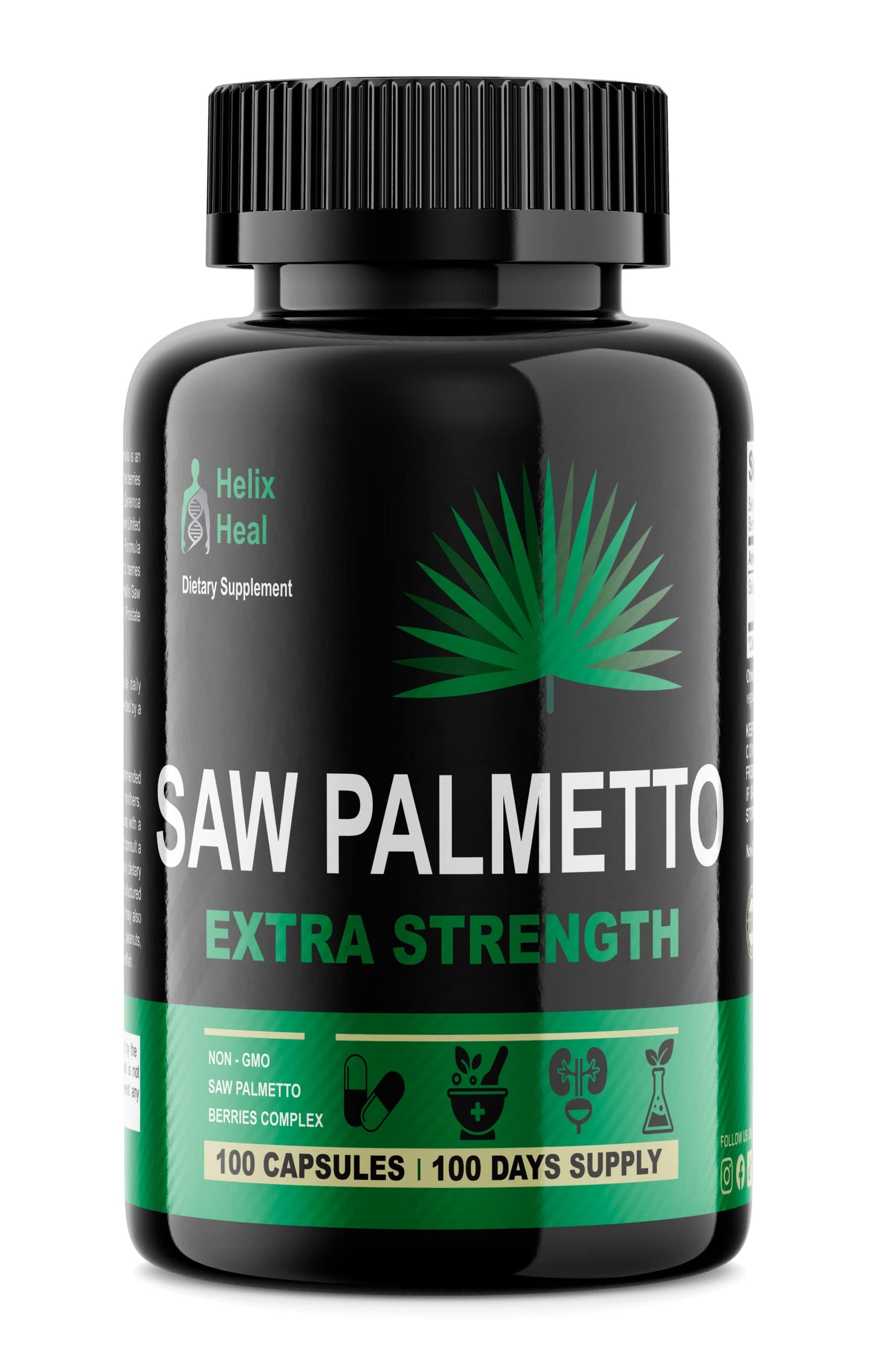 Helix Heal Saw Palmetto for Men Prostate Support & Urinary Health Capsule 100 Count