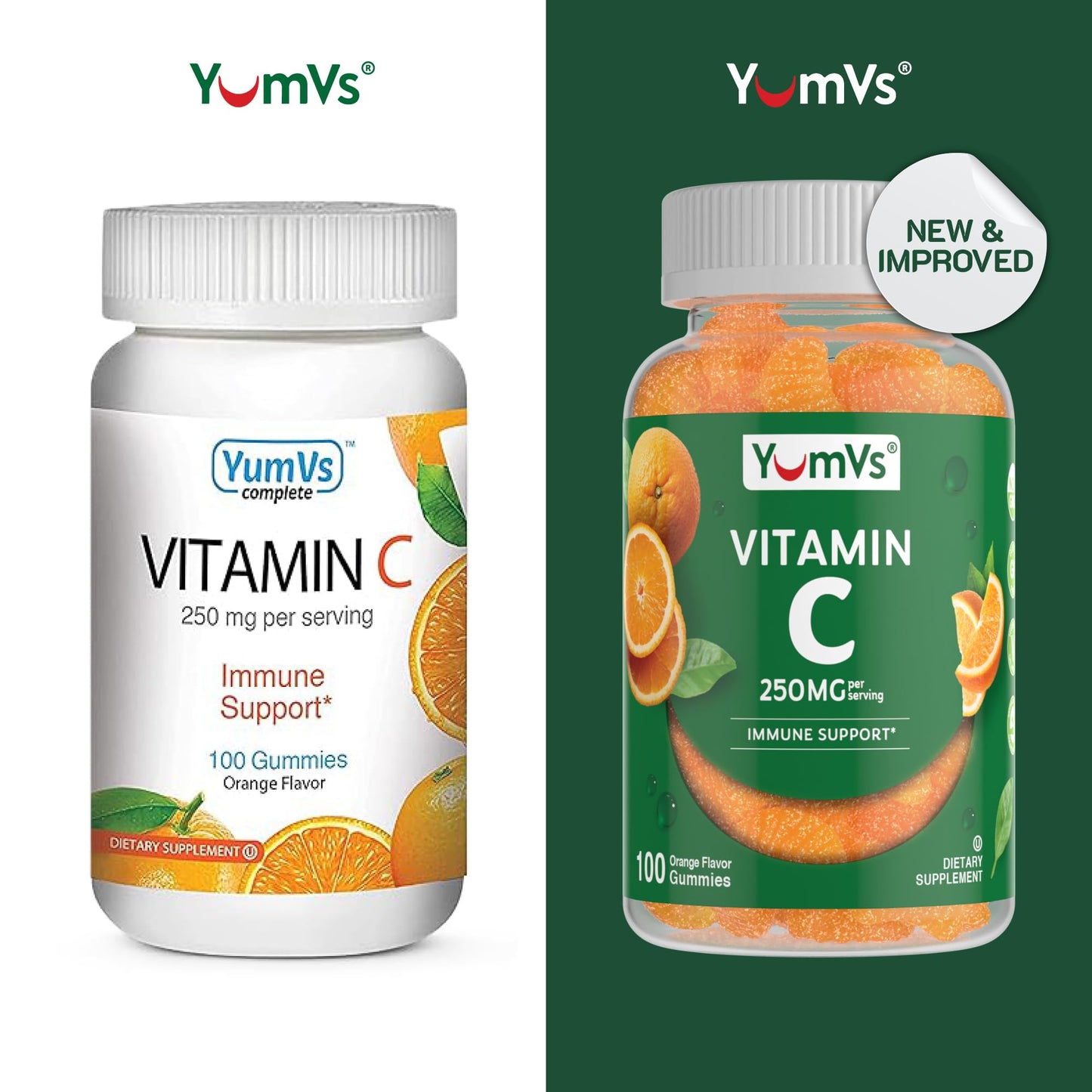 YUM-V'S Vitamin C Gummies for Adults 250 mg 100 Count