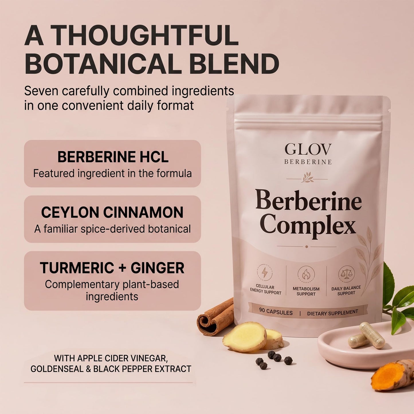 Glov Berberine Berberine Complex Softgel 90 Count