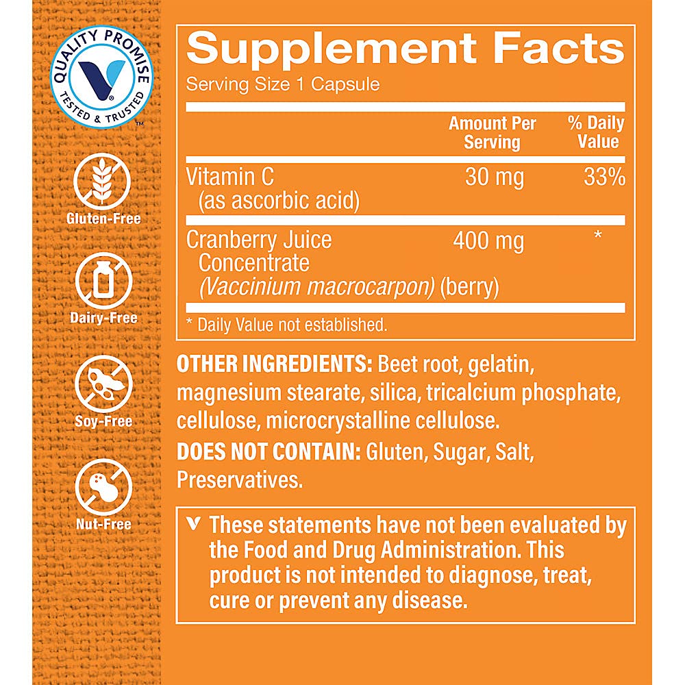 The Vitamin Shoppe Cranberry Plus 400MG 180 Capsules