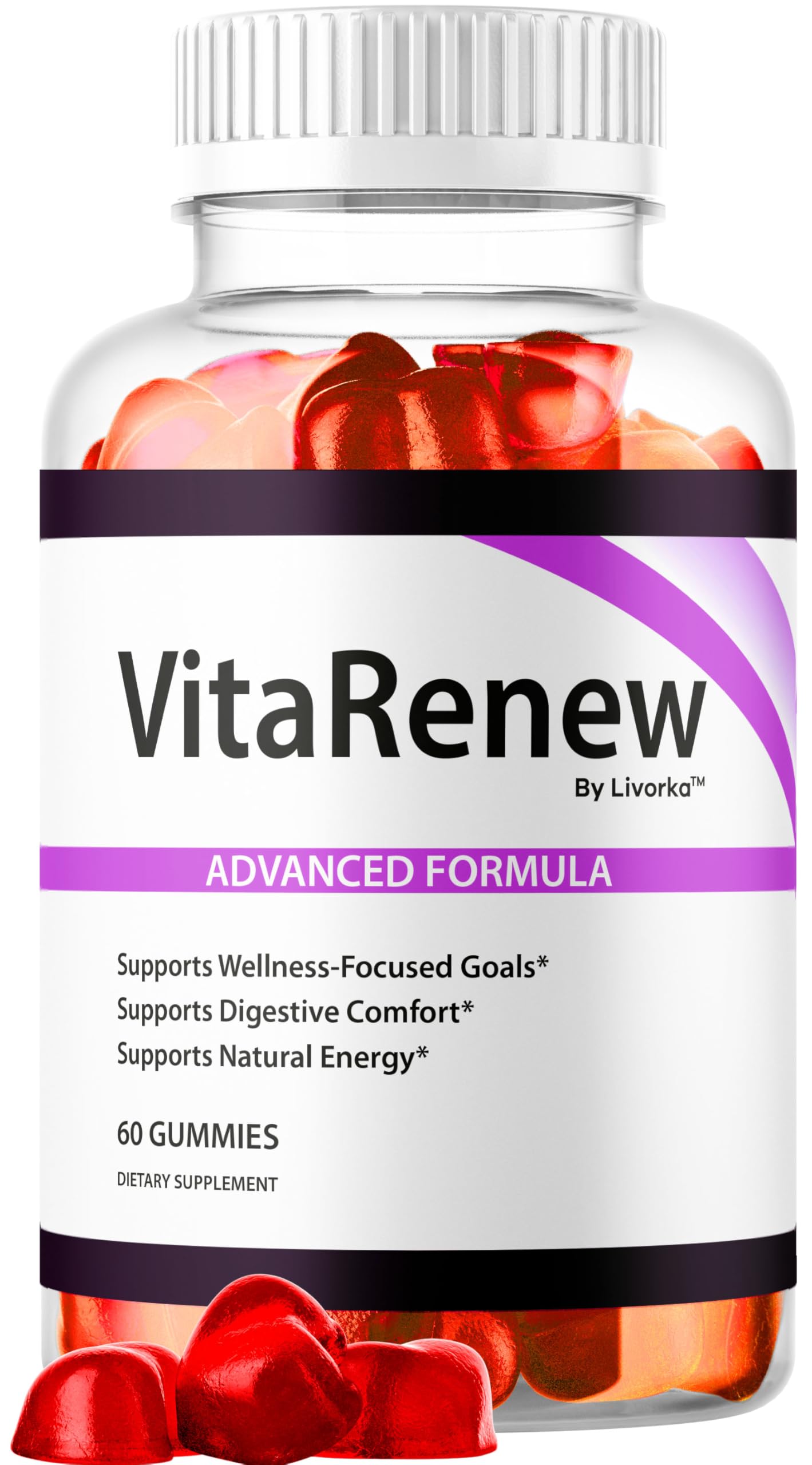 LIVORKA VitaRenew Gummies 1050MG Formula - Original VitaRenew Advanced, Maximum Strength All-Natural Wellness Support, 60 Gummies