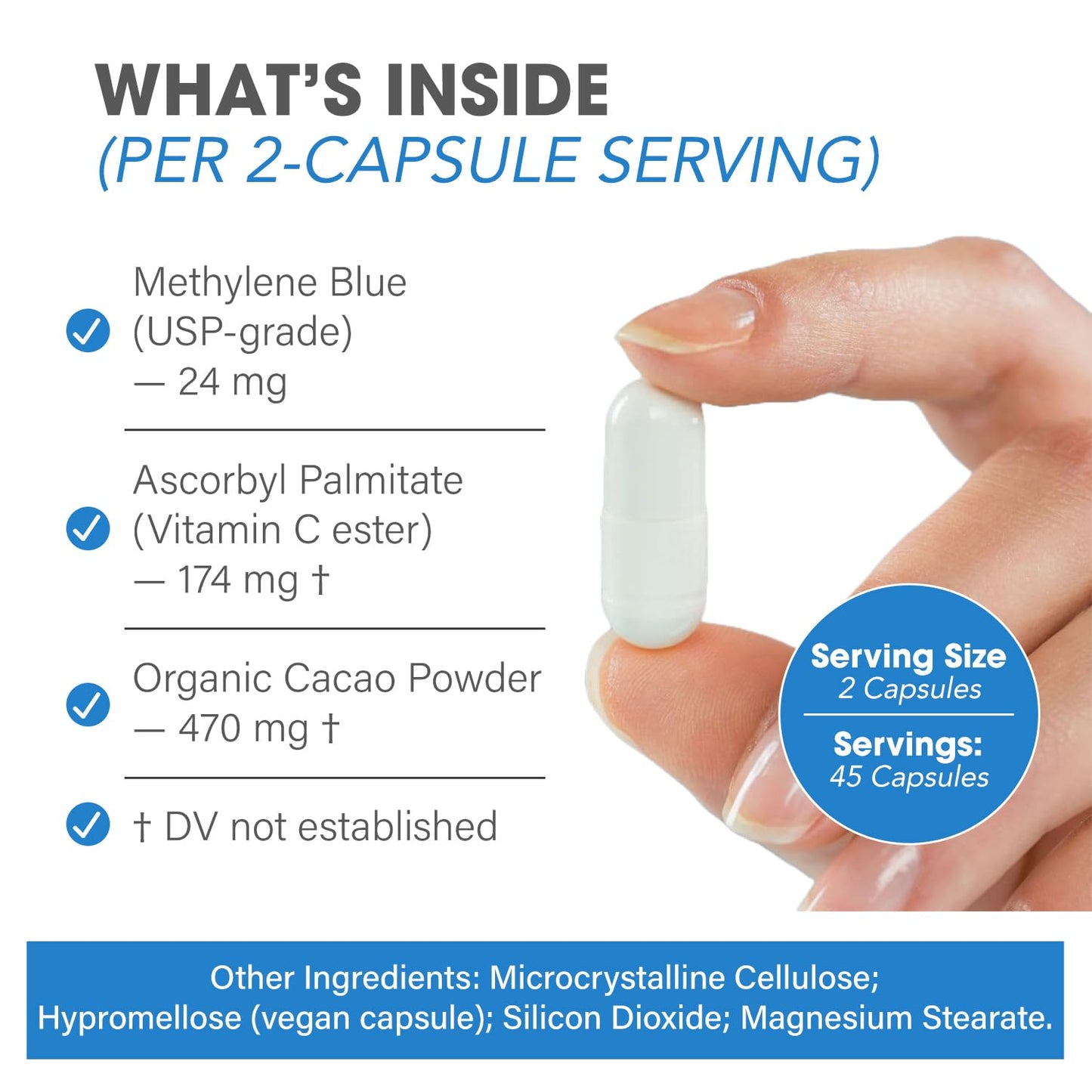 Arigold Methylene Blue Capsules 90 Count