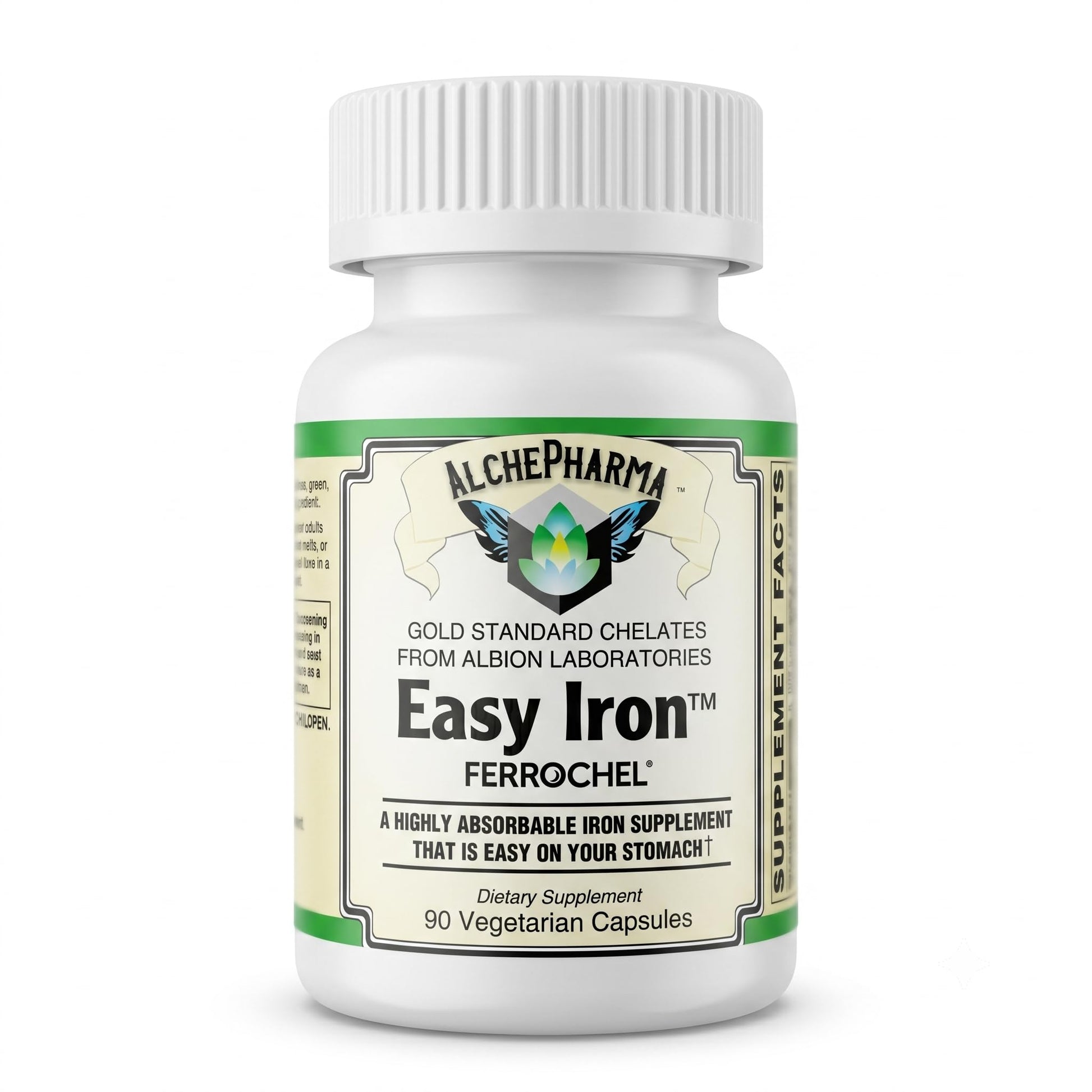 AlchePharma Easy Iron (Patented Ferrochel®, Iron bisglycinate) 90 Capsules