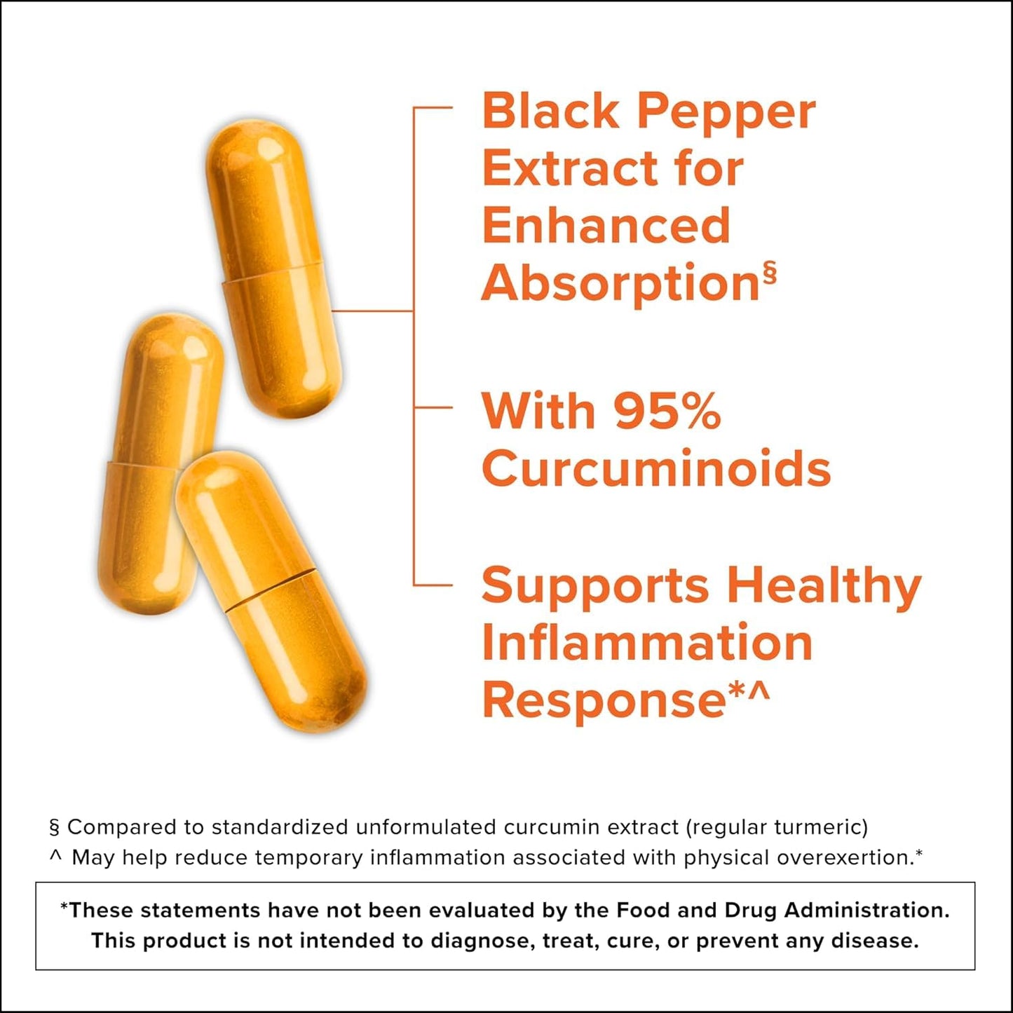 Qunol Turmeric Curcumin with Black Pepper & Ginger Capsule 105 Count