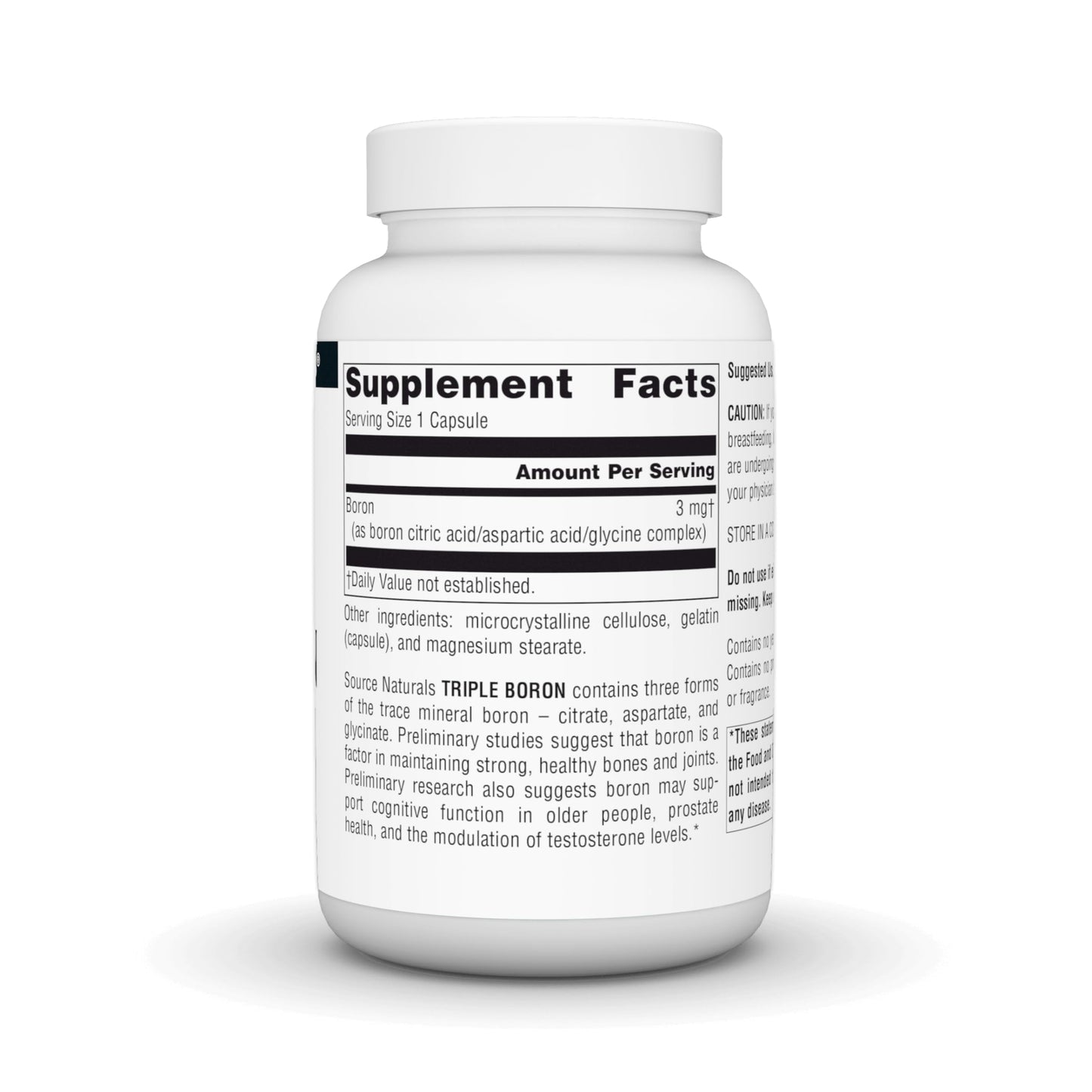 Source Naturals Triple Boron, Three Forms for Optimal Bioavailability 3 mg Capsules, 200 Count