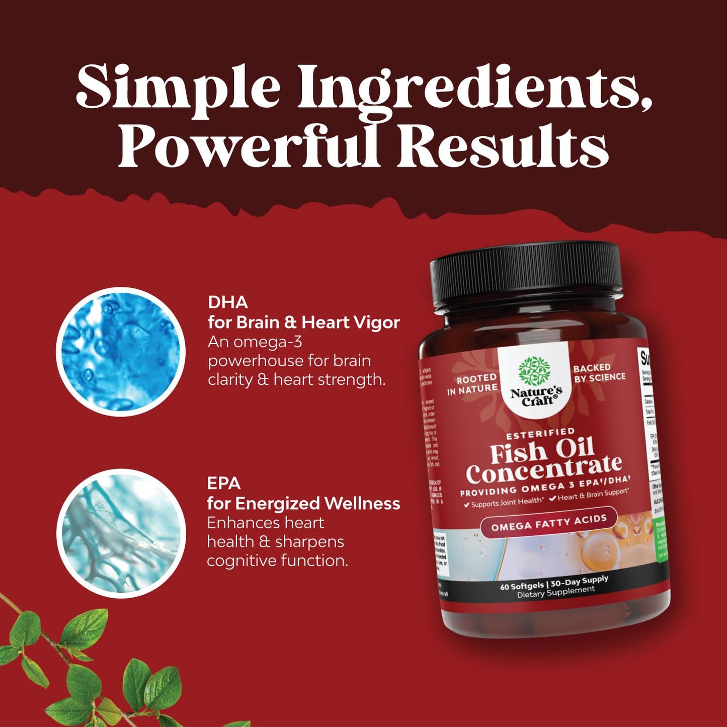 Natures Craft Omega 3 Fish Oil Softgels 60 Count