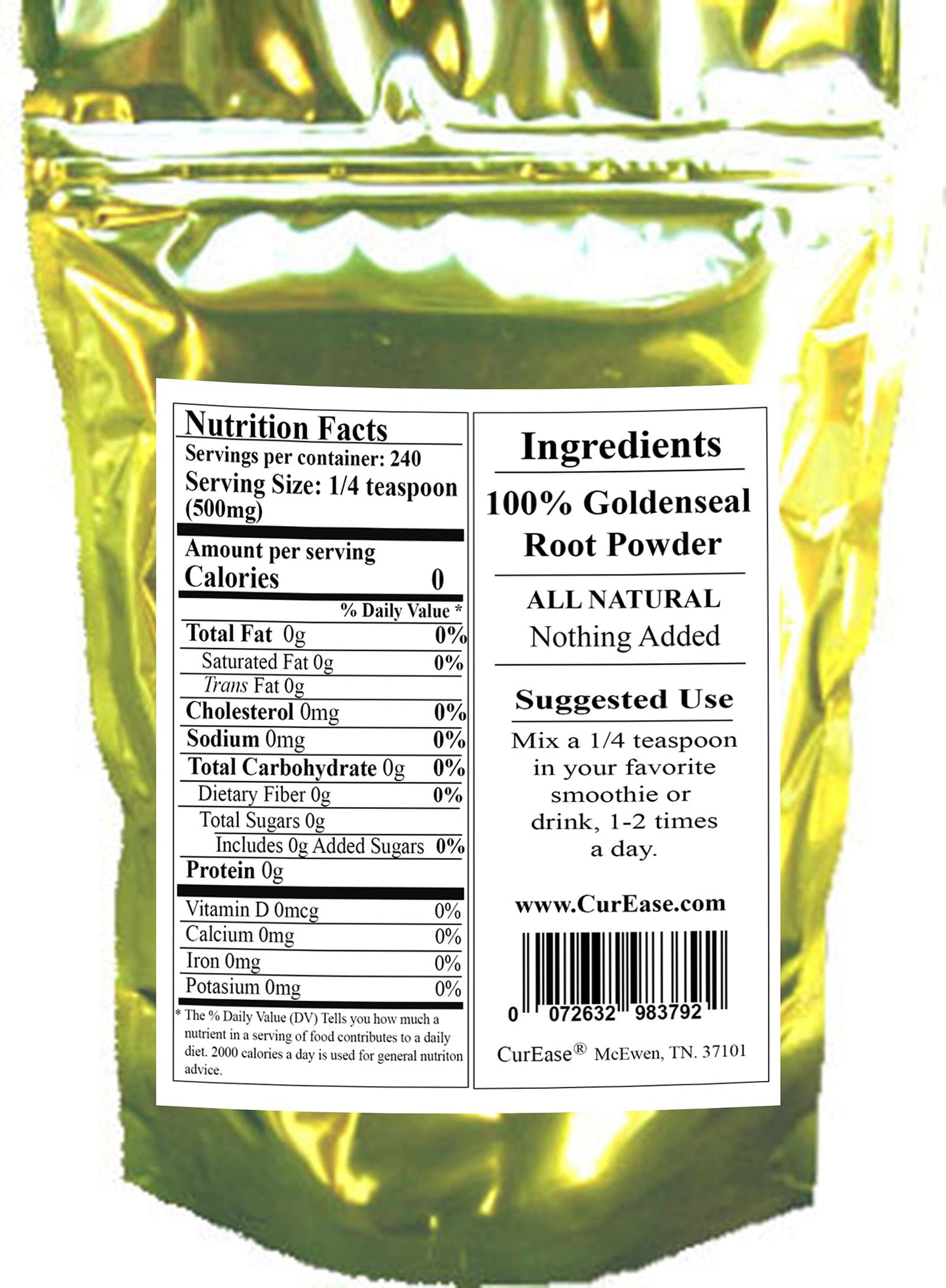 CurEase Goldenseal Root Powder 4.2 oz