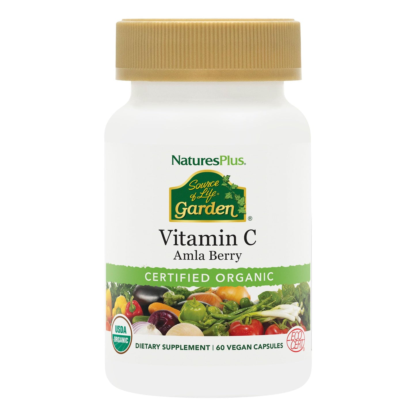 NaturesPlus Source of Life Garden Vitamin C Capsules 60 Capsules