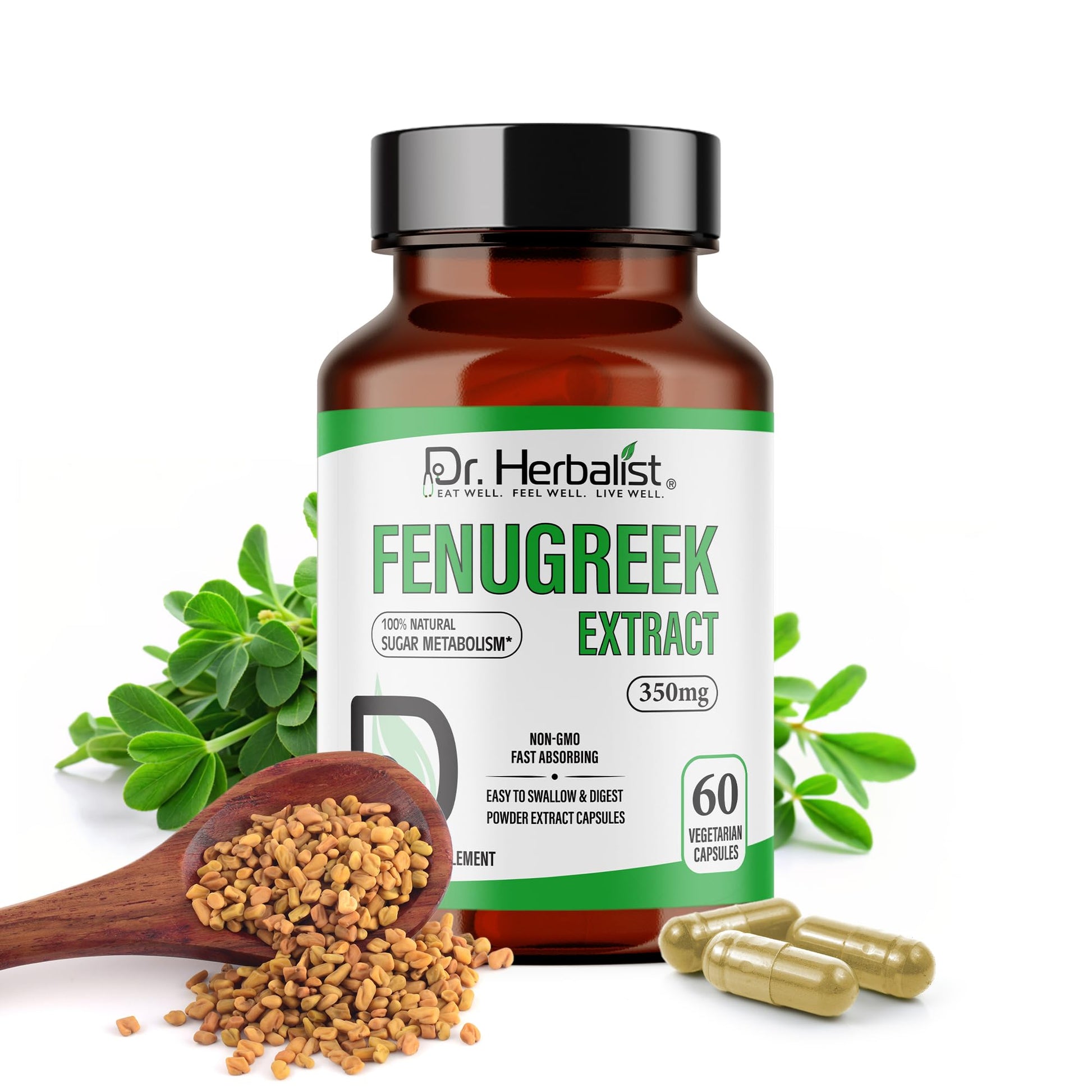 Dr. HERBALIST Fenugreek Extract 350mg Softgel 120 Count