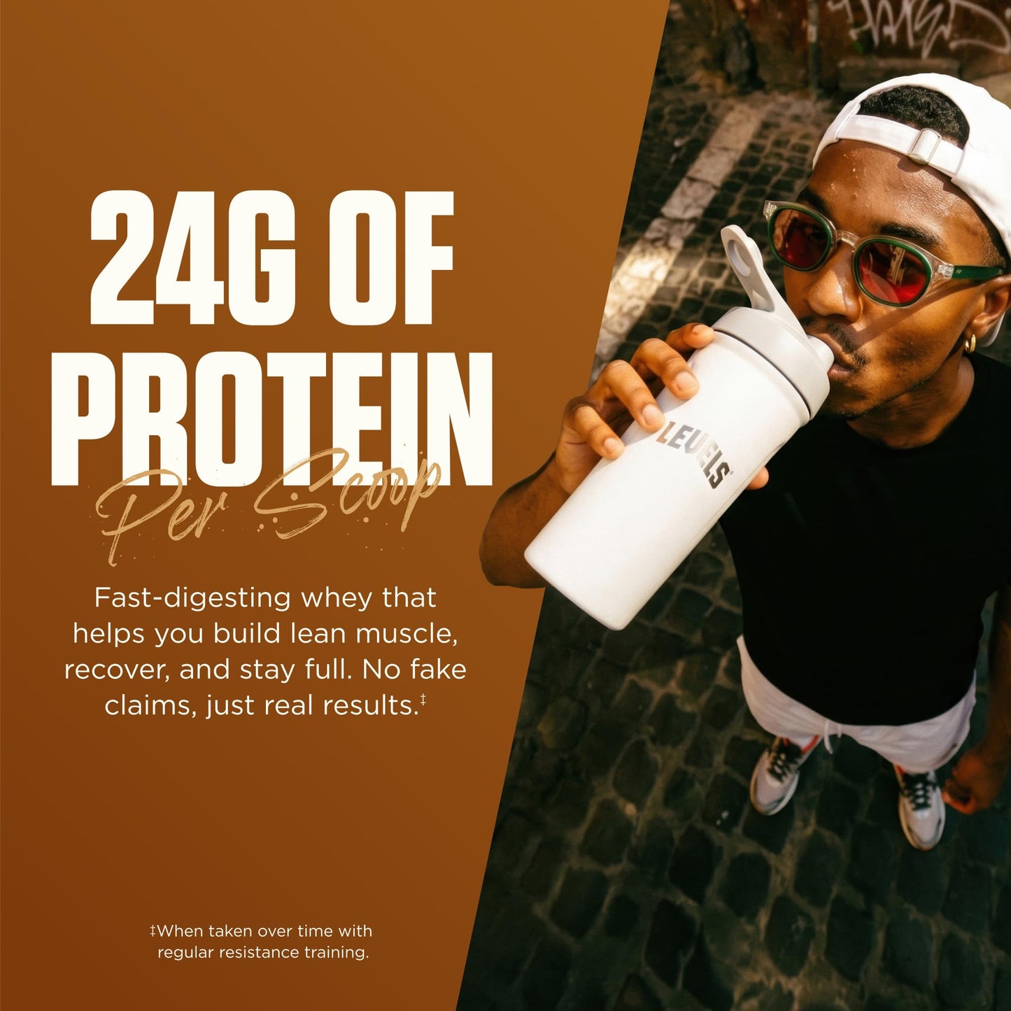 Levels Nutrition Whey Protein Powder Vanilla Cinnamon, 2 lb, 32 Servings