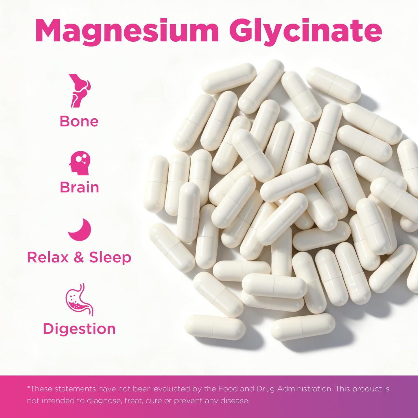 Feelherbs Magnesium Glycinate 500mg for Women Hormone Balance & Sleep Gummies, 60 Count