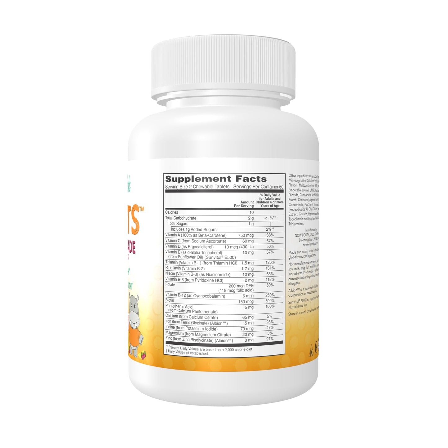 NOW Foods Kid Vits Multivitamin Chewable 120 Tablets